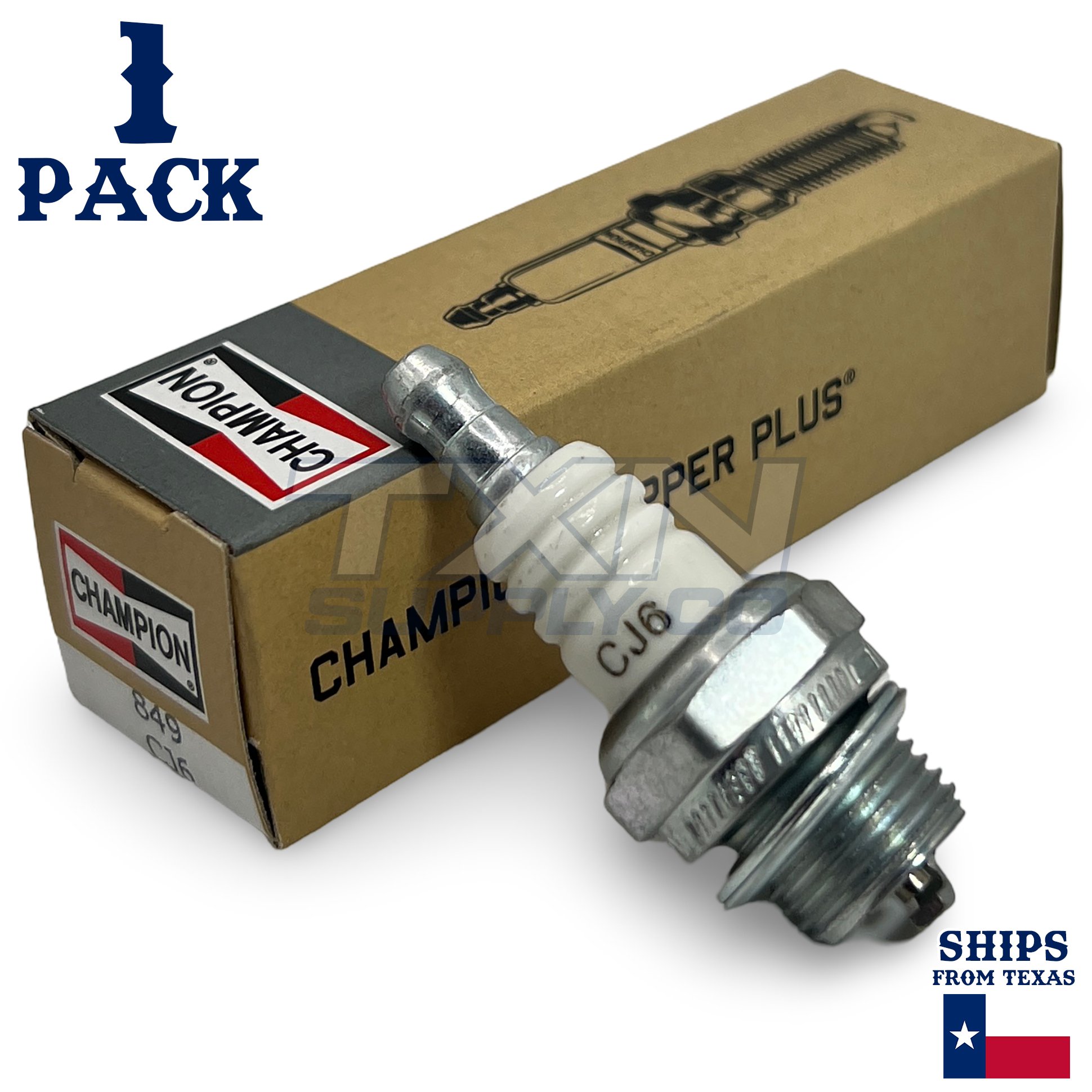 Champion 849 CJ6 Copper Plus Spark Plug - 1 Pack - Image 1