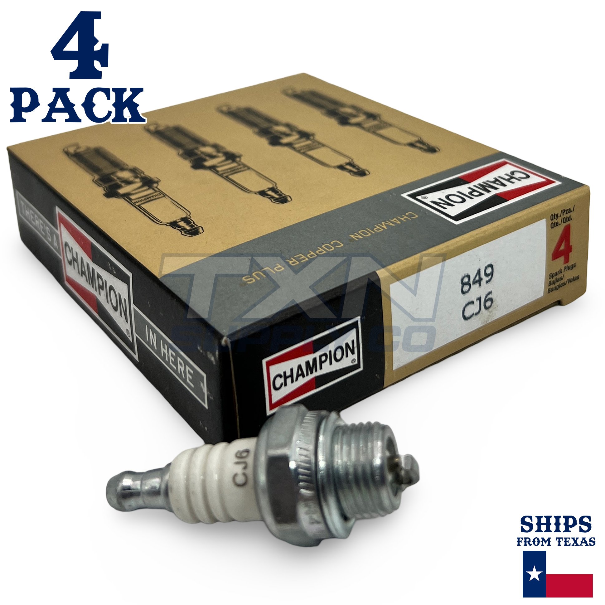 Champion Copper Plus Small Engine 847 (DJ8J) Pack of 4 (UPC 037551151745) - Image 1