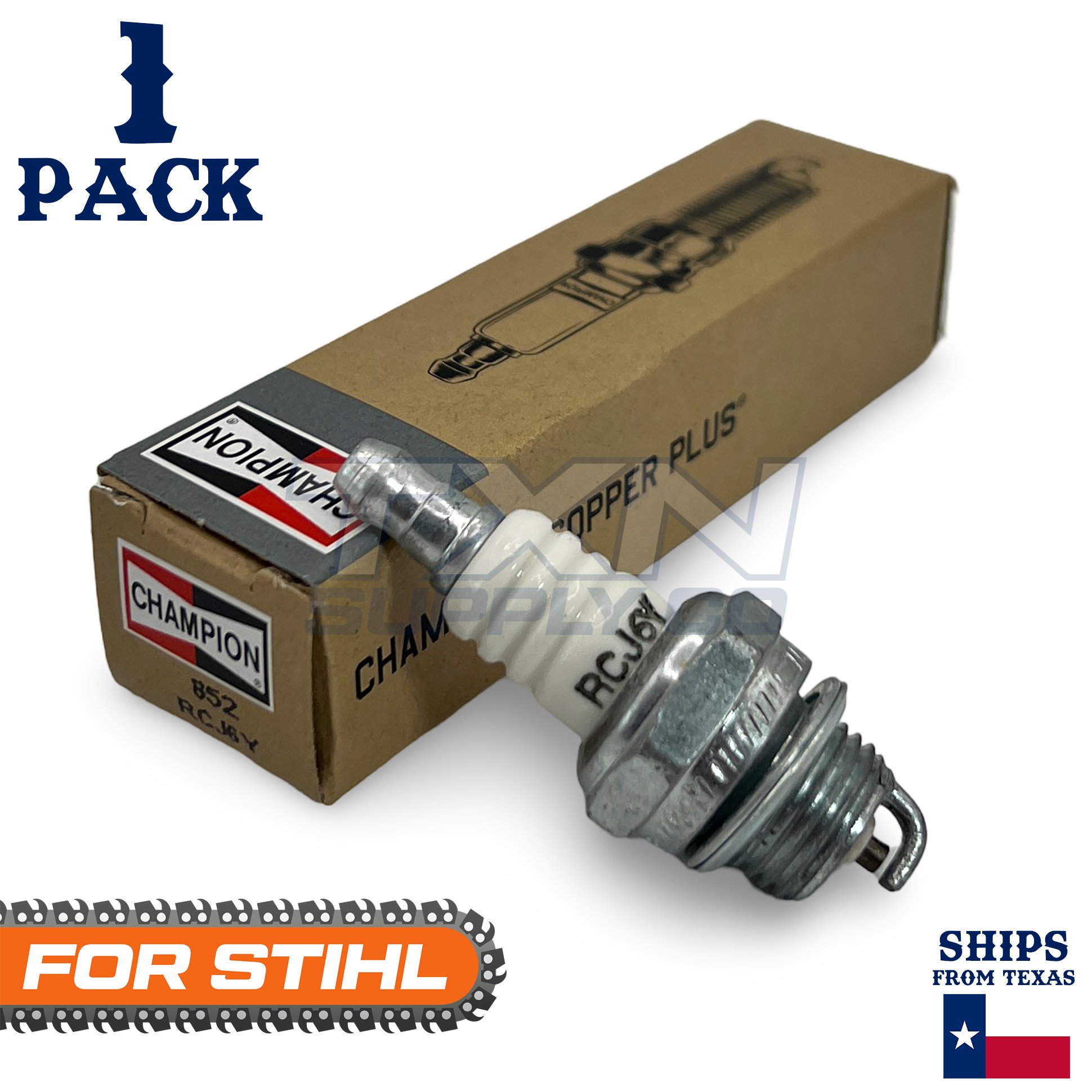 1 Pack Champion Spark Plug - For 025 Stihl Chainsaw - Image 1