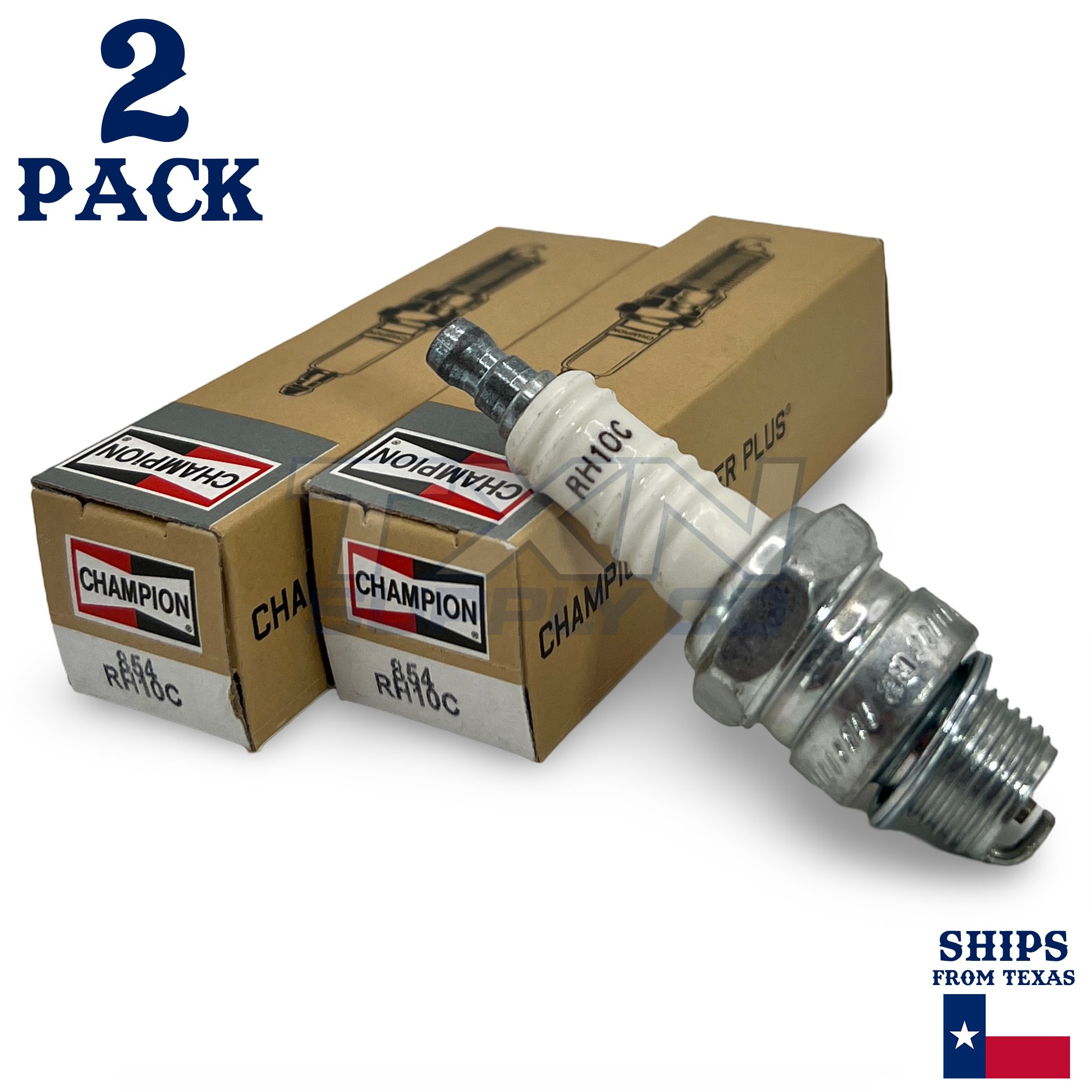 Champion 854 Copper Plus Spark Plug RH10C - 2 Pack - Image 1