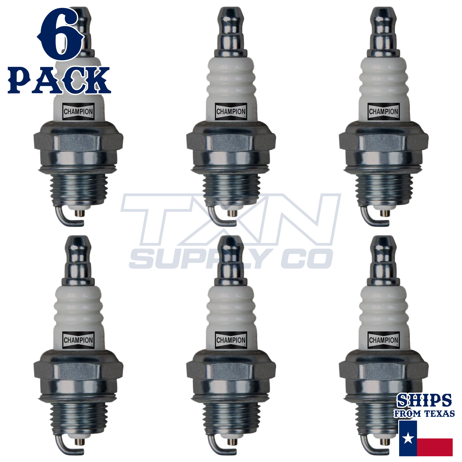 Champion 858 Spark Plugs 6 Pack - Image 1