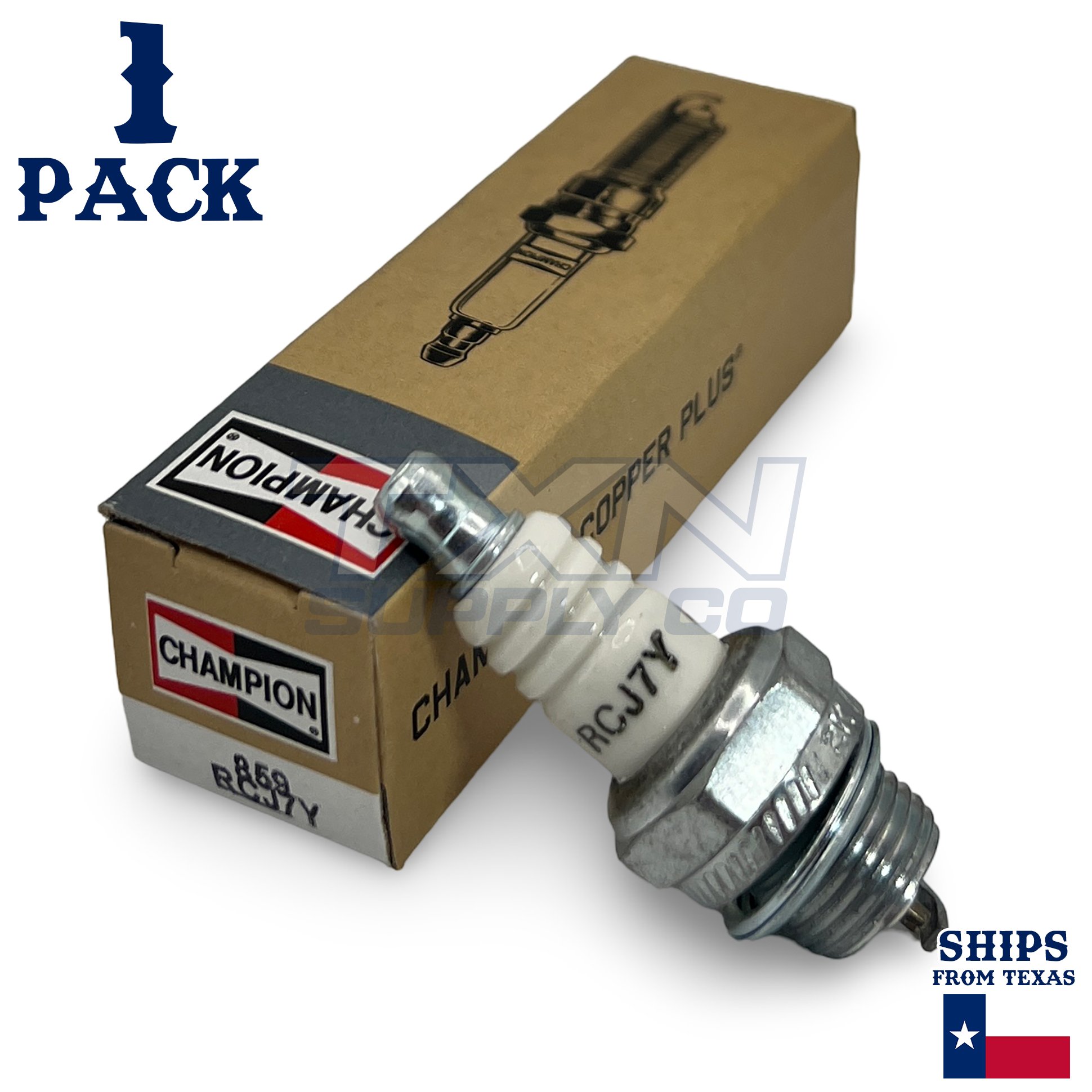 Champion 859 Copper Plus Spark Plug RCJ7Y - 1 Pack - Image 1