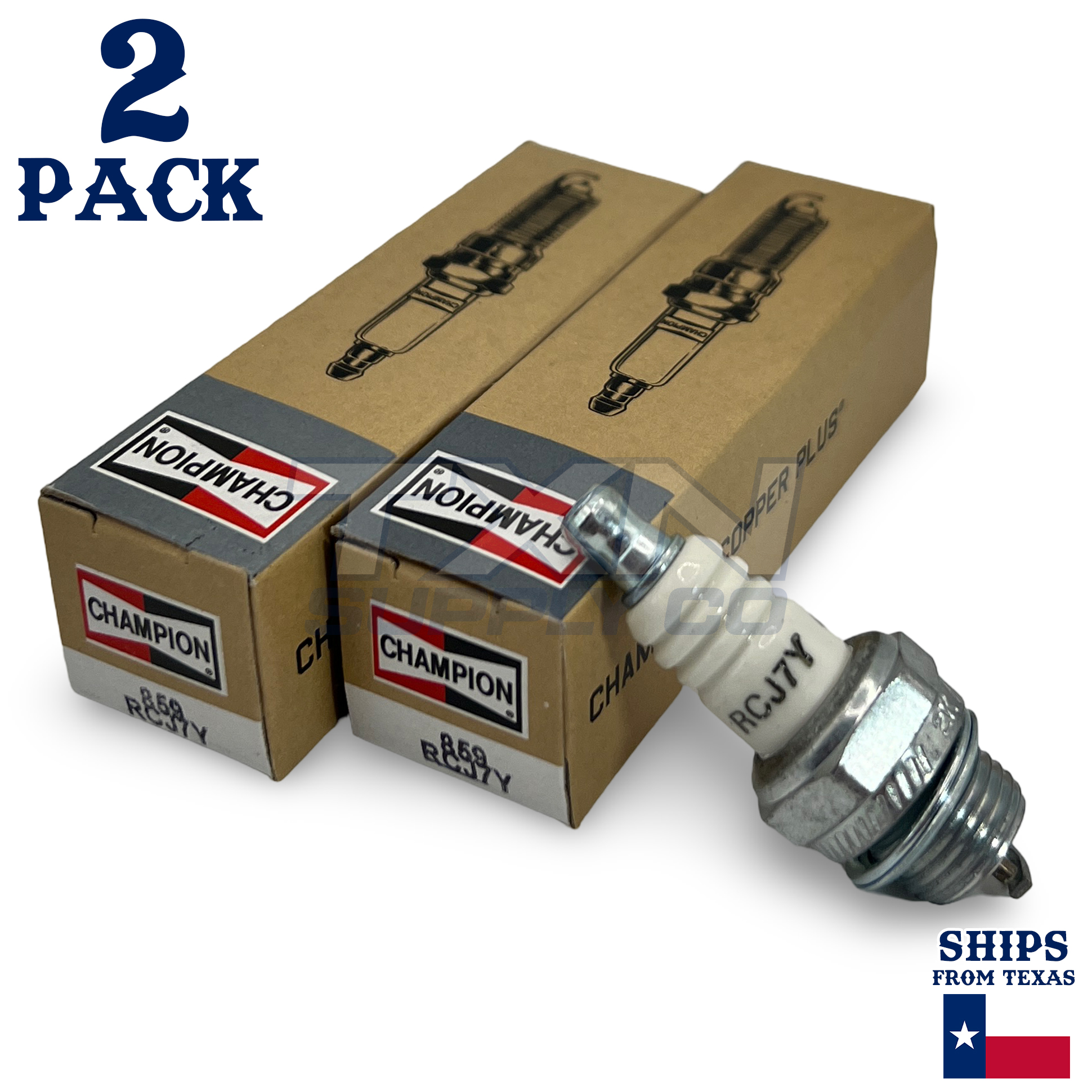 Champion 859 Spark Plugs 2 Pack - Image 1