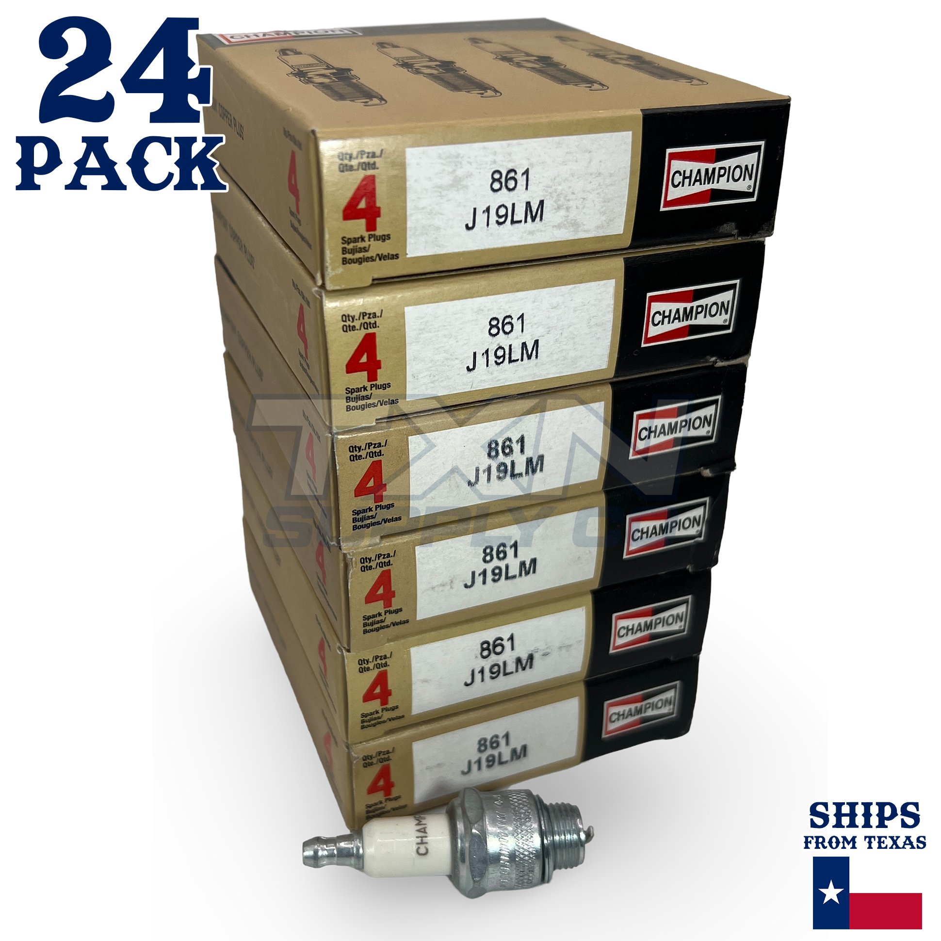Champion 861 861S Copper Plus Spark Plug J19LM - 24 Pack - Image 1
