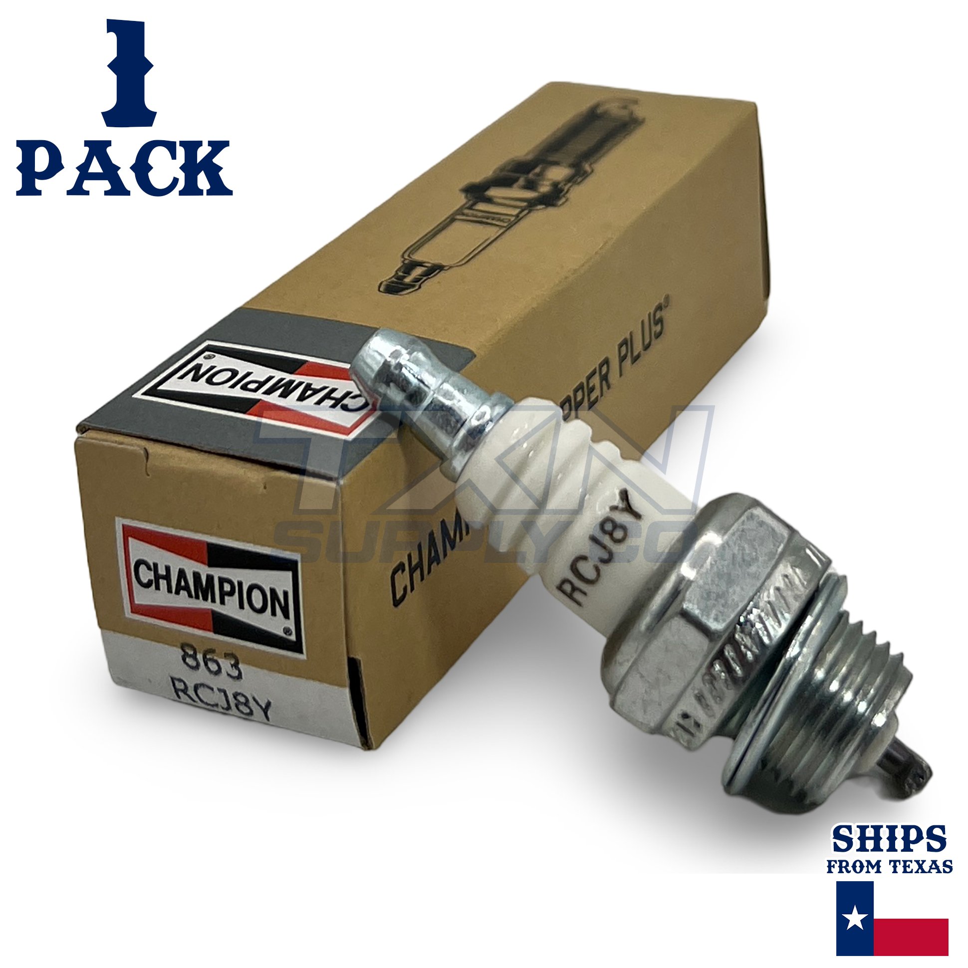 Champion 863 Copper Plus Spark Plug RCJ8Y - 1 Pack - Image 1