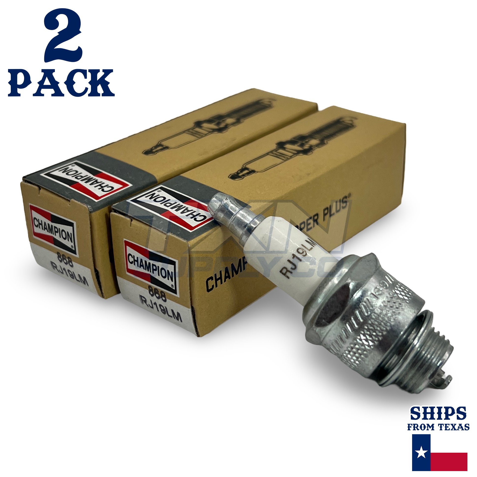 Champion 868 Copper Plus Spark Plug RJ19LM - 2 Pack