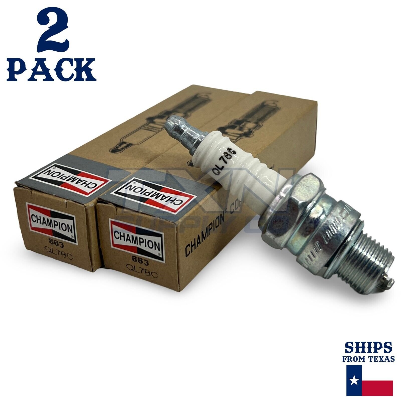 Champion 883 Copper Plus Spark Plug QL78C - 2 Pack - Image 1