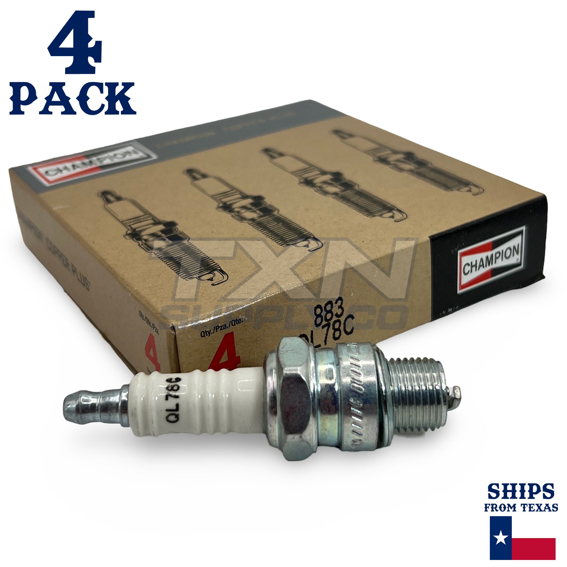Champion 883M QL78C Marine Spark Plug Pack Of 4 - Image 1