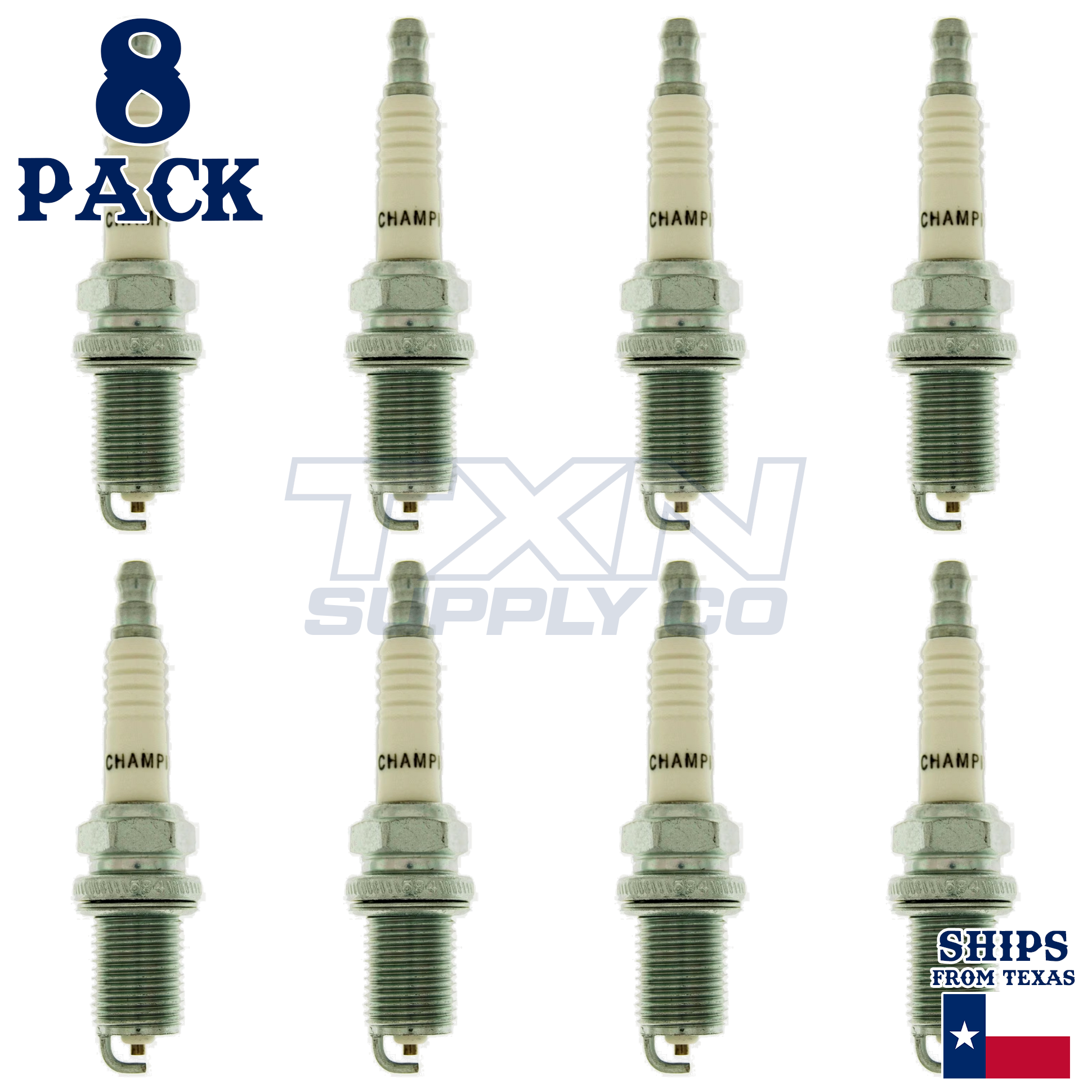 8 Pack Champion Copper Plus Spark Plugs for 2000-2006 Lincoln LS 3.9L V8 - Image 2