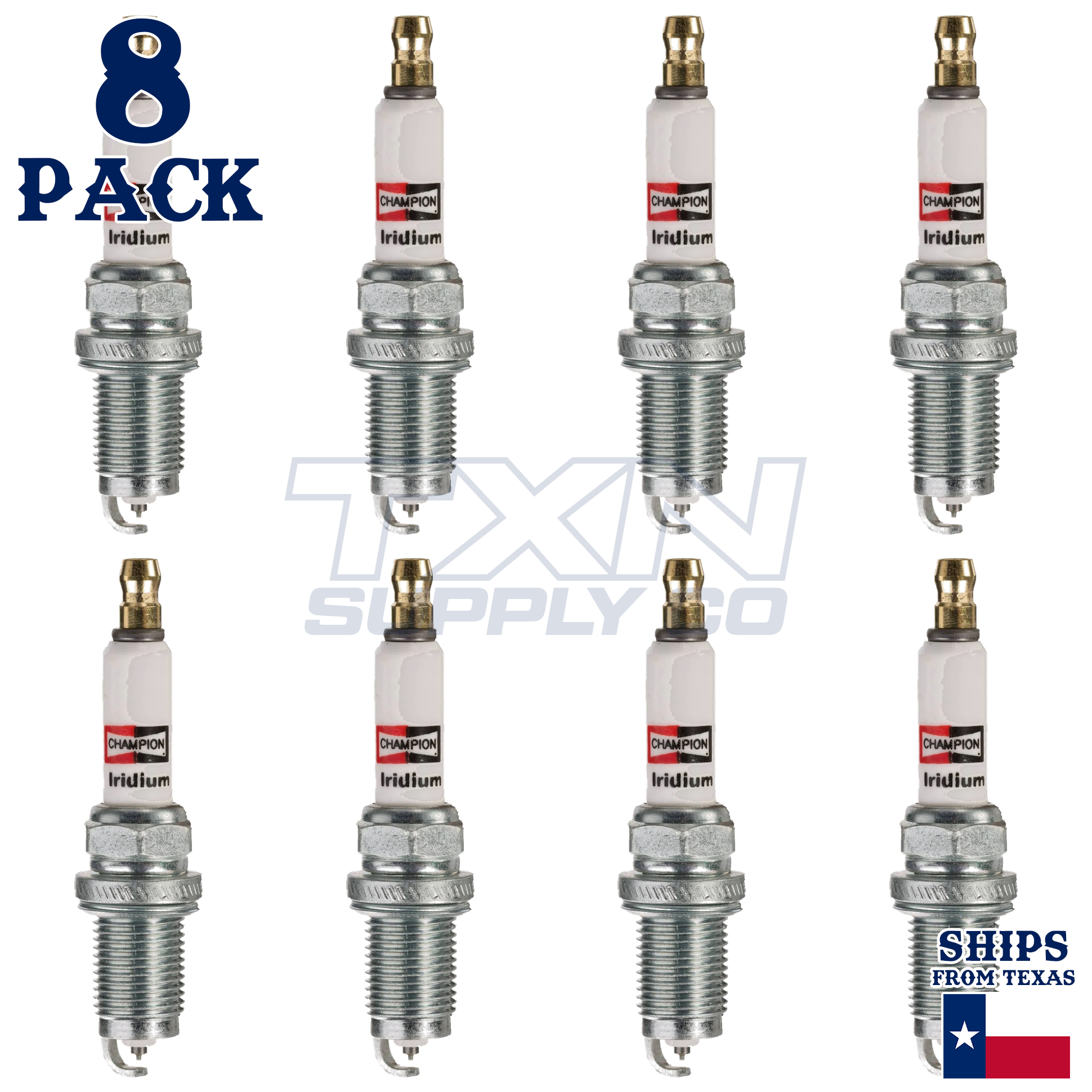Champion 9000 Iridium Spark Plugs RC10ZWYPB4 - 8 Pack - Image 1