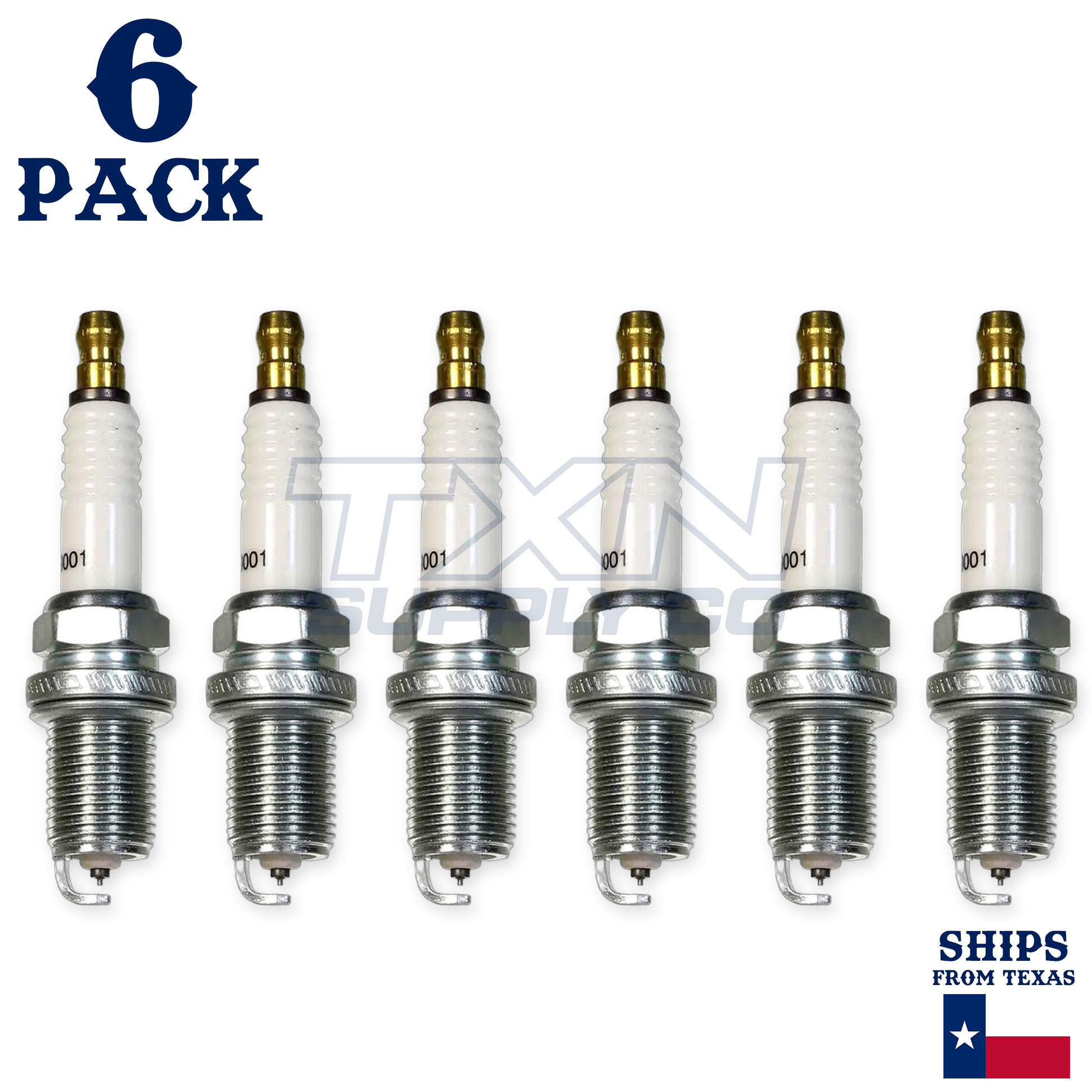 Champion 9001 Iridium Spark Plugs RC10WYPB4 - 6 Pack - Image 2
