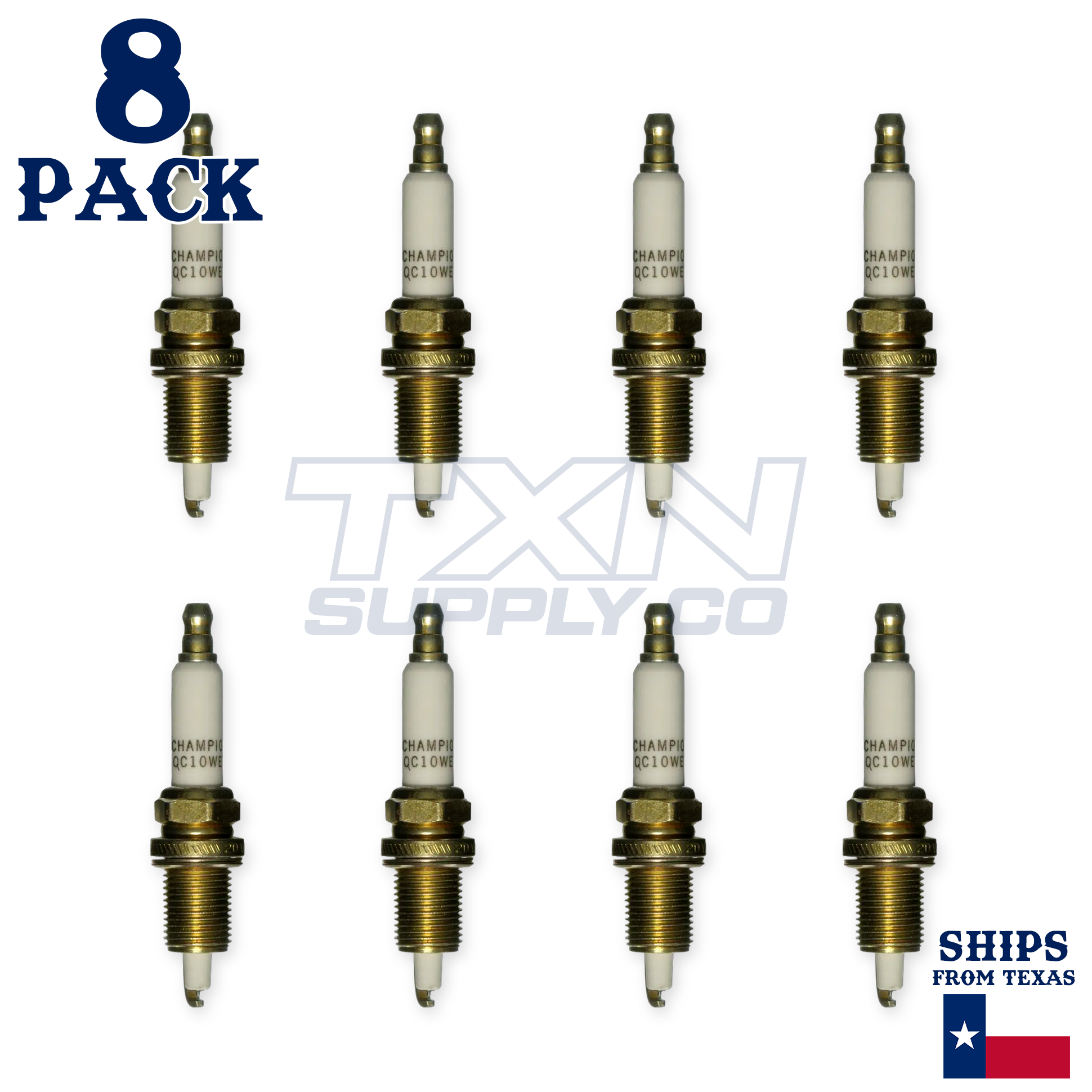 Champion 9005 Iridium Spark Plugs QC10WEP - 8 Pack - For Evinrude E-TEC - Image 2