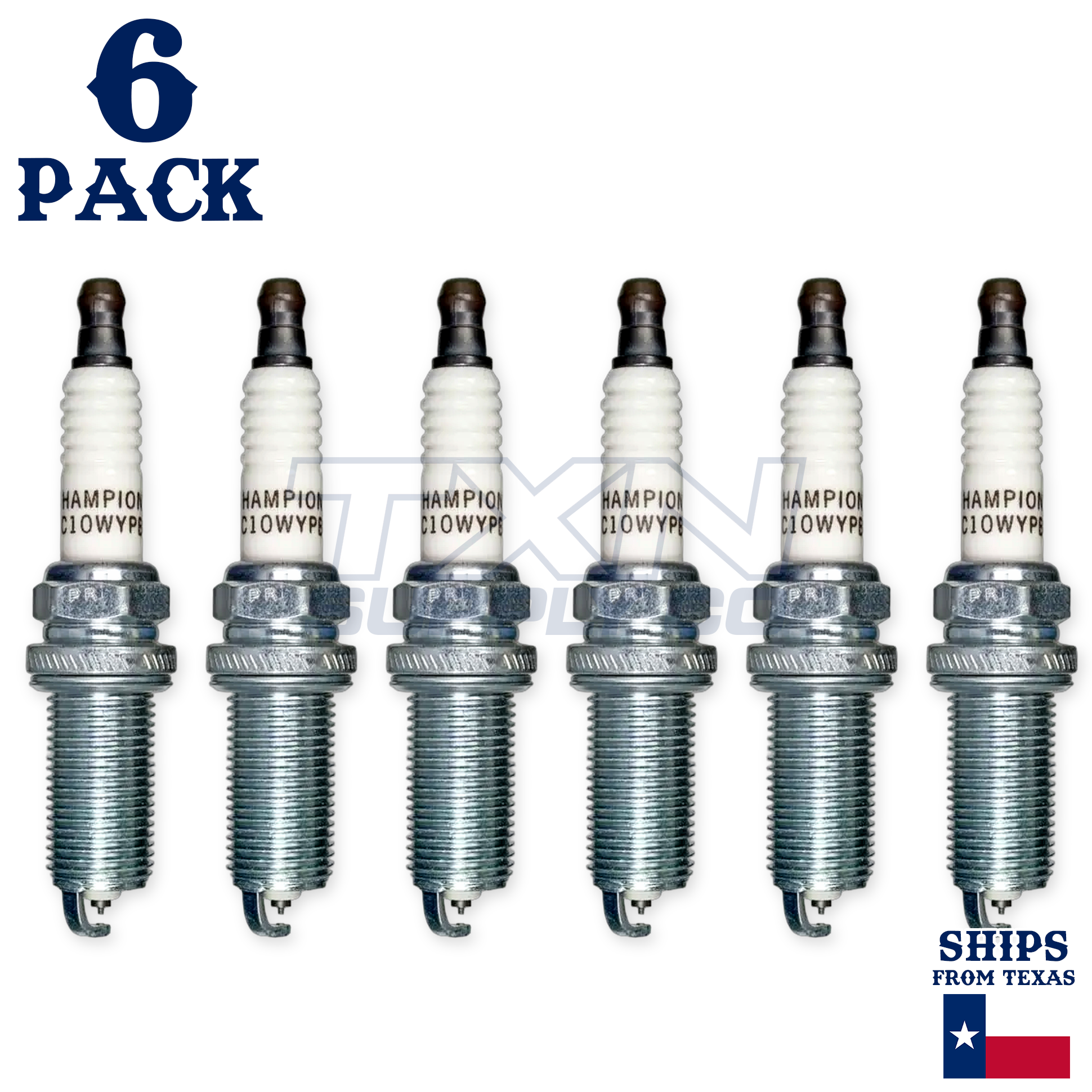 Champion 9006 Iridium Spark Plugs REC10WYPB4 - 6 Pack - Image 2