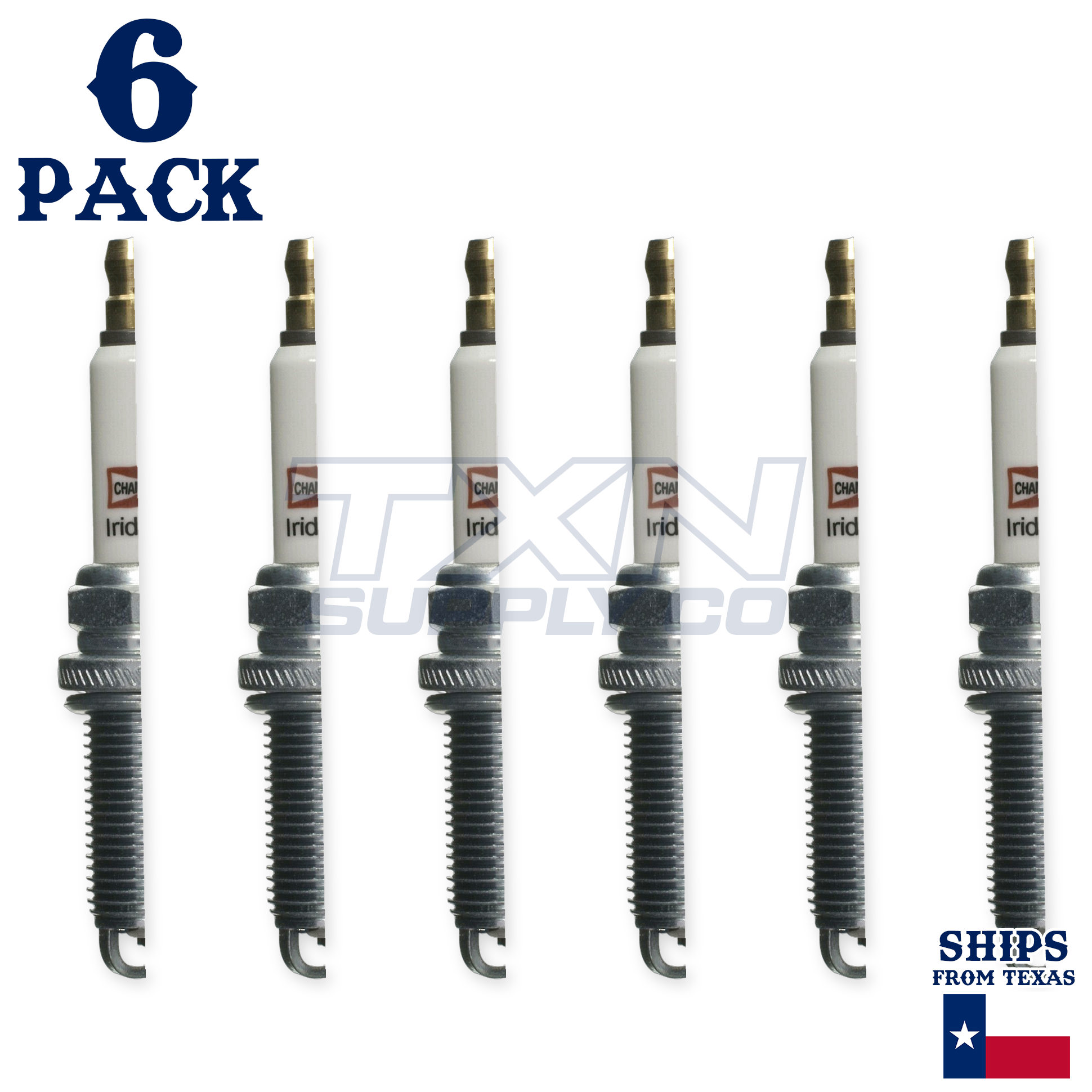 Champion 9033 Iridium Spark Plugs REC8WYPB4 - 6 Pack - Image 2