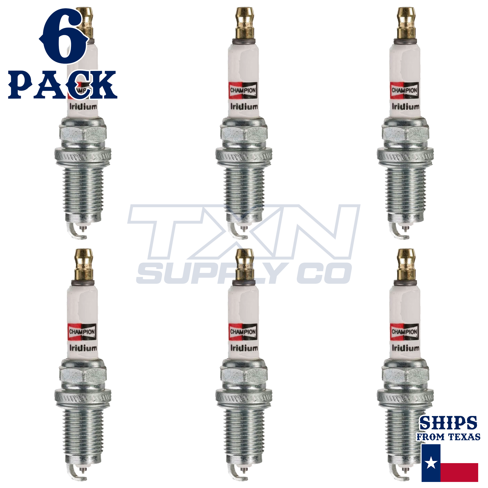 Champion 9201 Iridium Spark Plugs RC12WYPB4 - 6 Pack - Image 2
