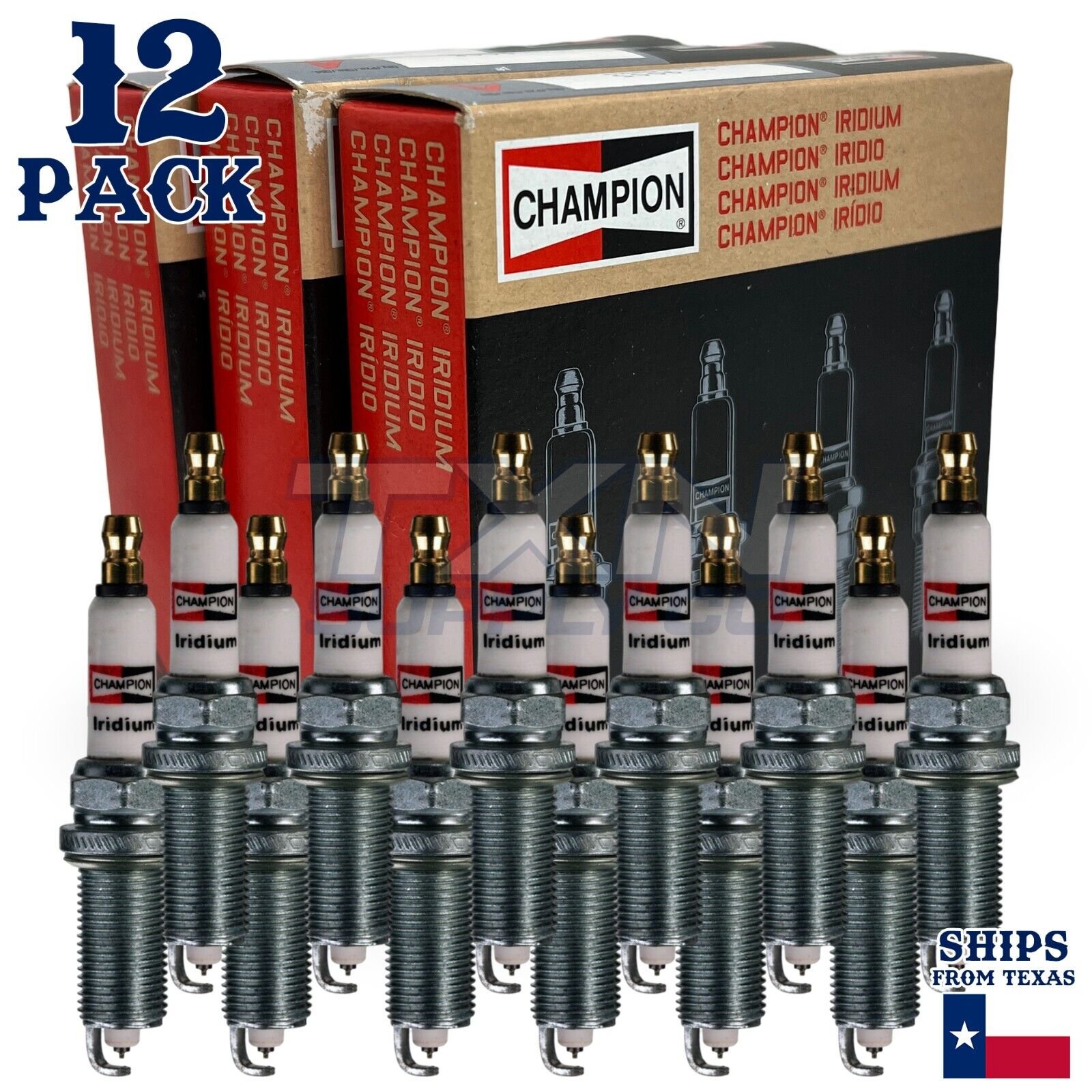 12 Pack Champion Iridium Spark Plugs for 1994-1995 BMW 850CSi 5.6L V12 - Image 1