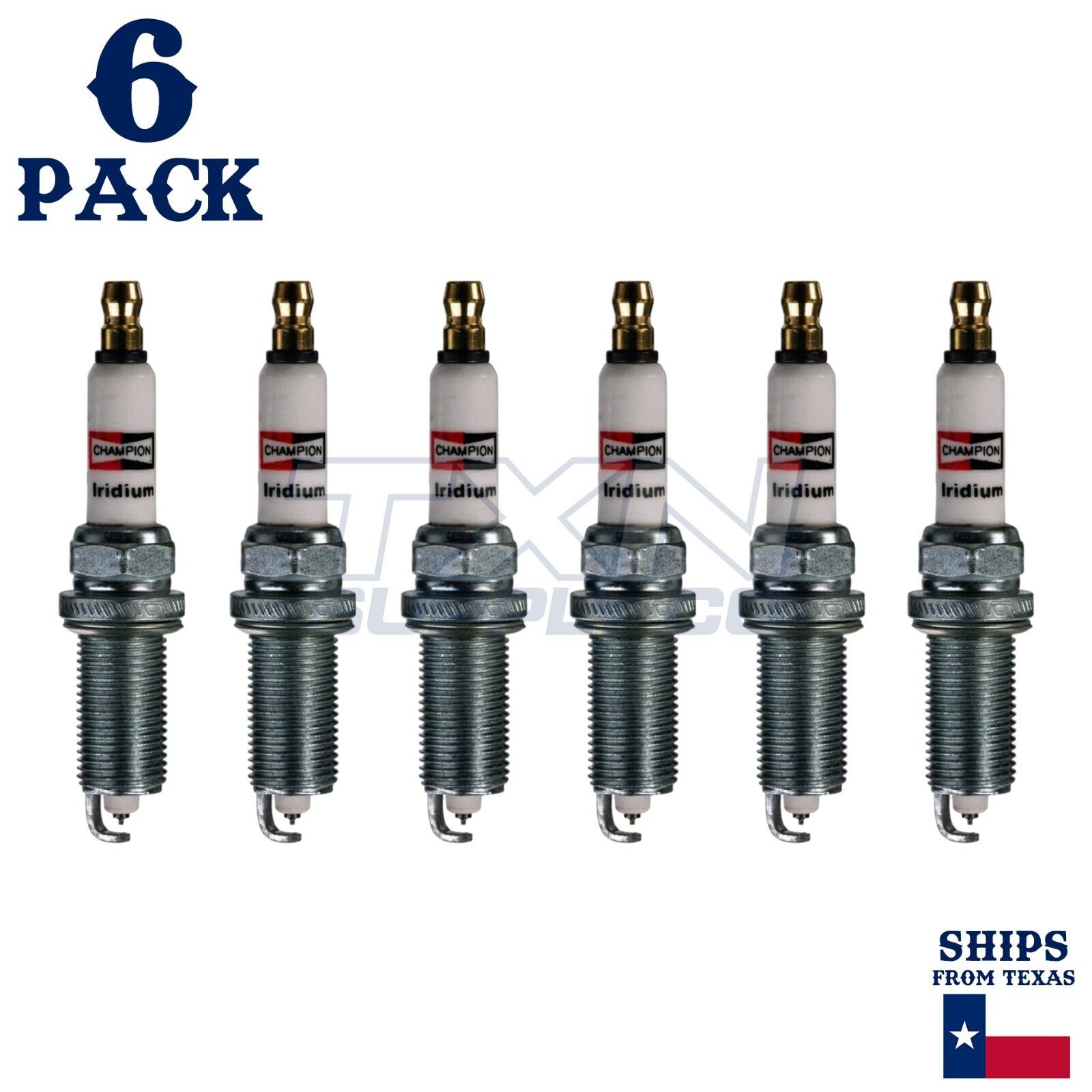 6 Pack Champion Iridium Spark Plugs for 1997-2003 Acura CL 3.0L 3.2L V6 - Image 2