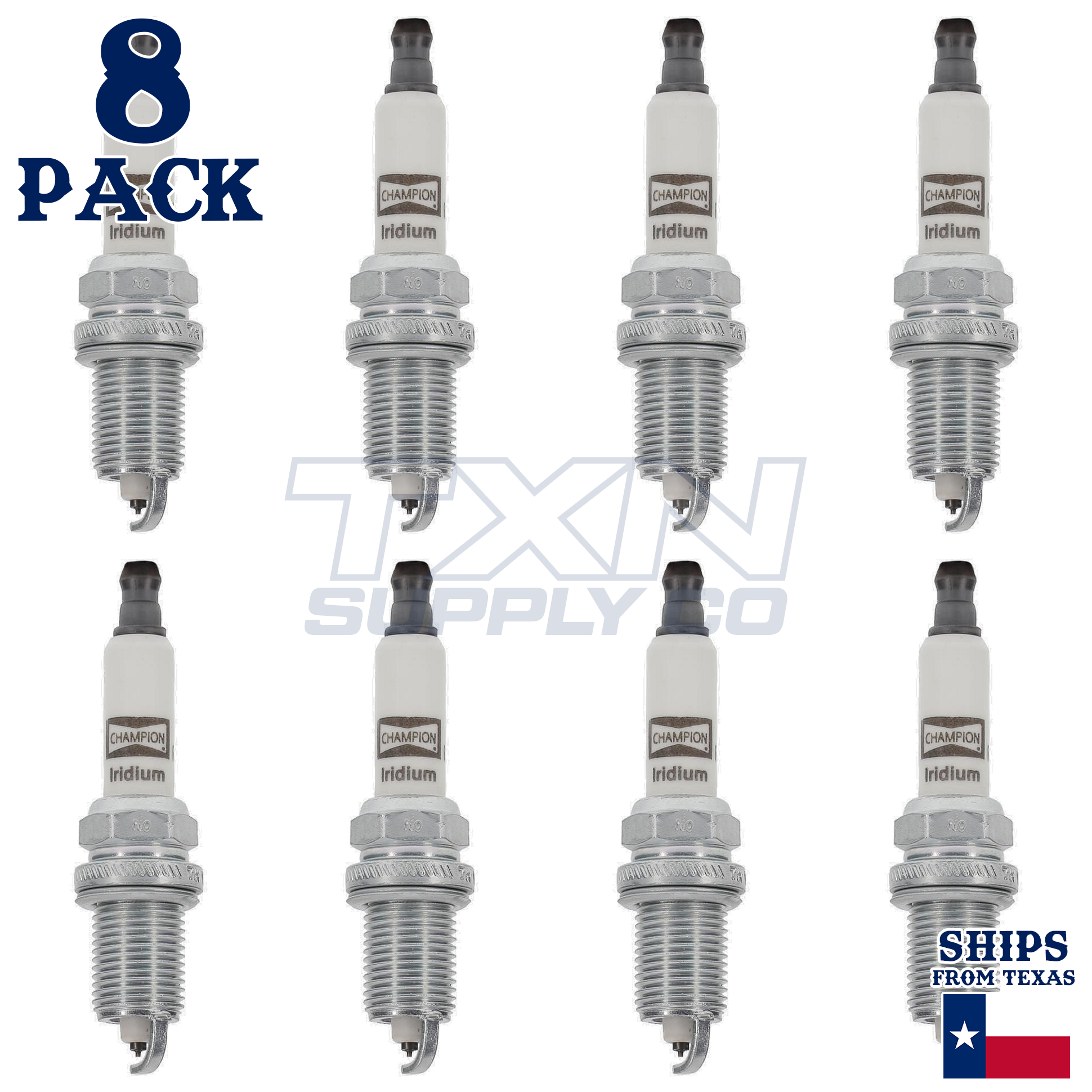 8 Pack Champion Iridium Spark Plugs for 2007 Chrysler Aspen 4.7L V8 - Image 2