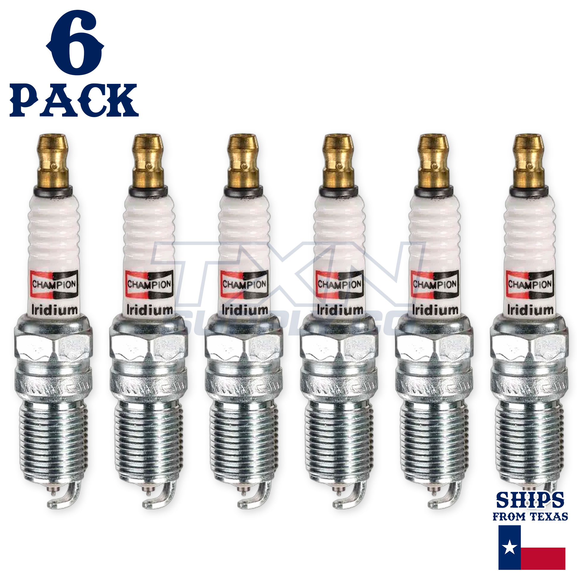 Champion 9204 Iridium Spark Plugs RS12WYPB4 - 6 Pack - Image 2