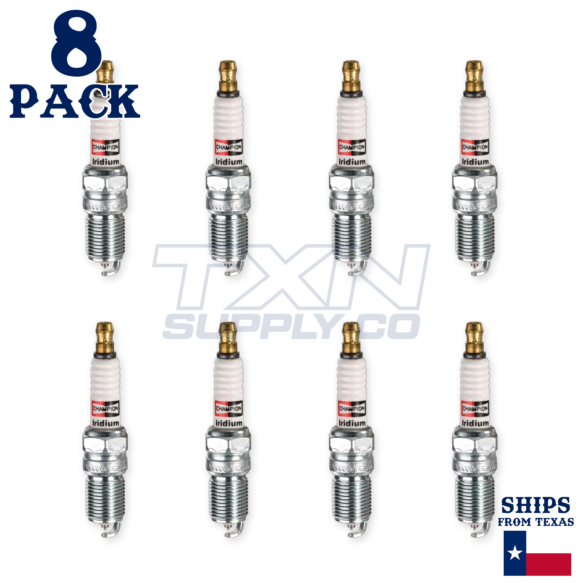 Champion 9204 Iridium Spark Plugs RS12WYPB4 - 8 Pack - Image 2