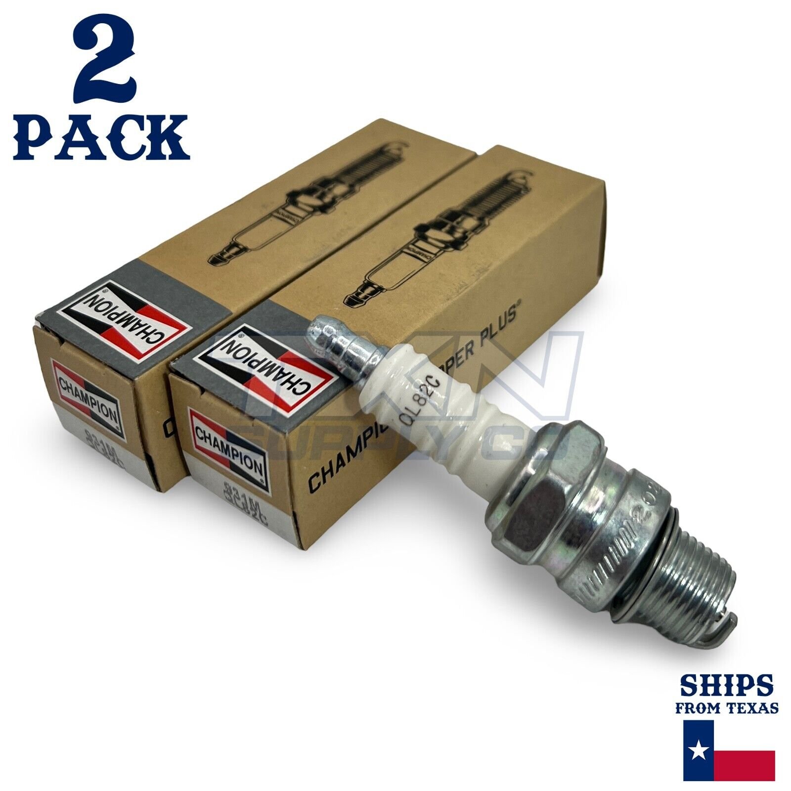 Champion 931M Marine Spark Plug QL82C - 2 Pack - Image 1