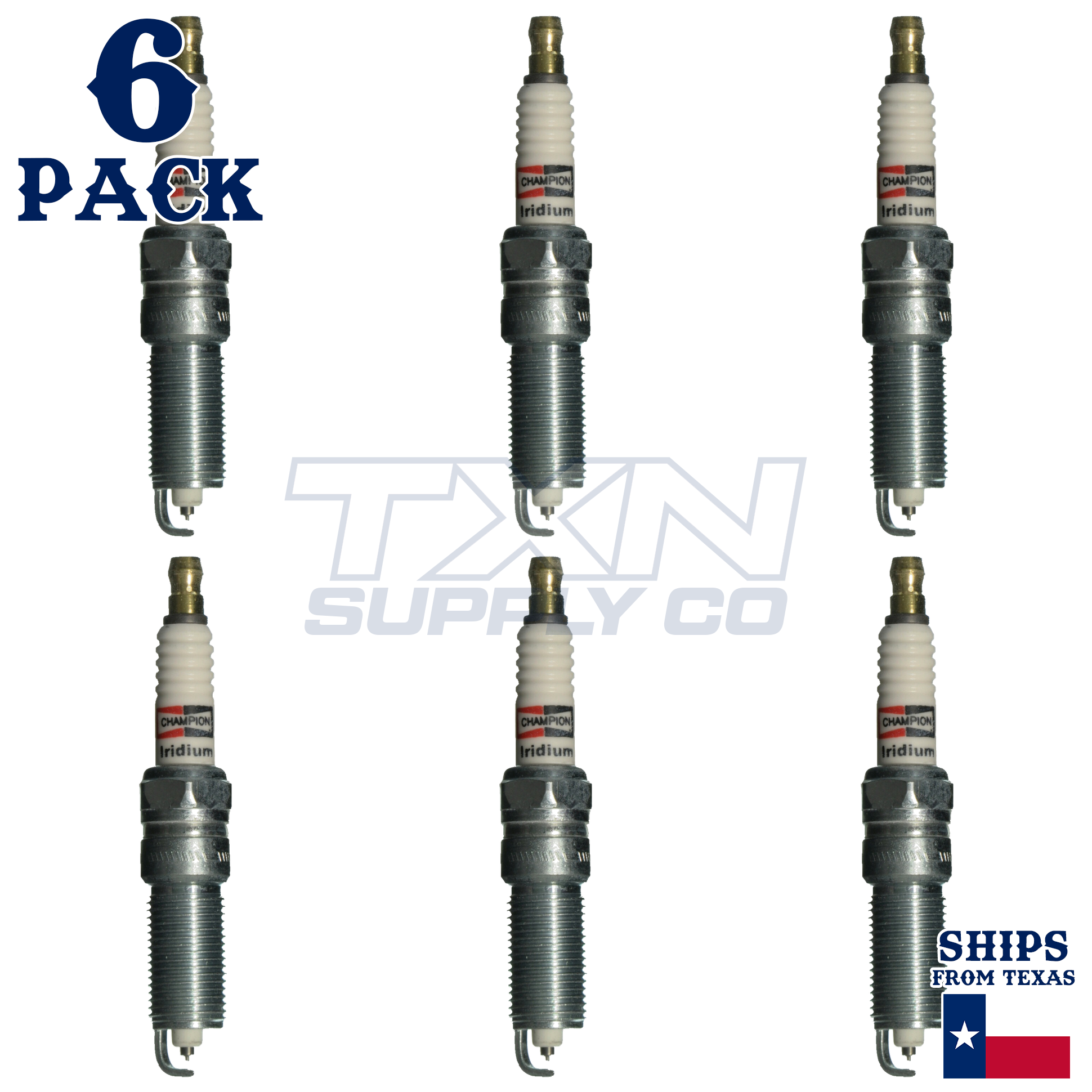 6 Pack Champion Iridium Spark Plugs for 2008 Dodge Charger 2.7L V6 - Image 2