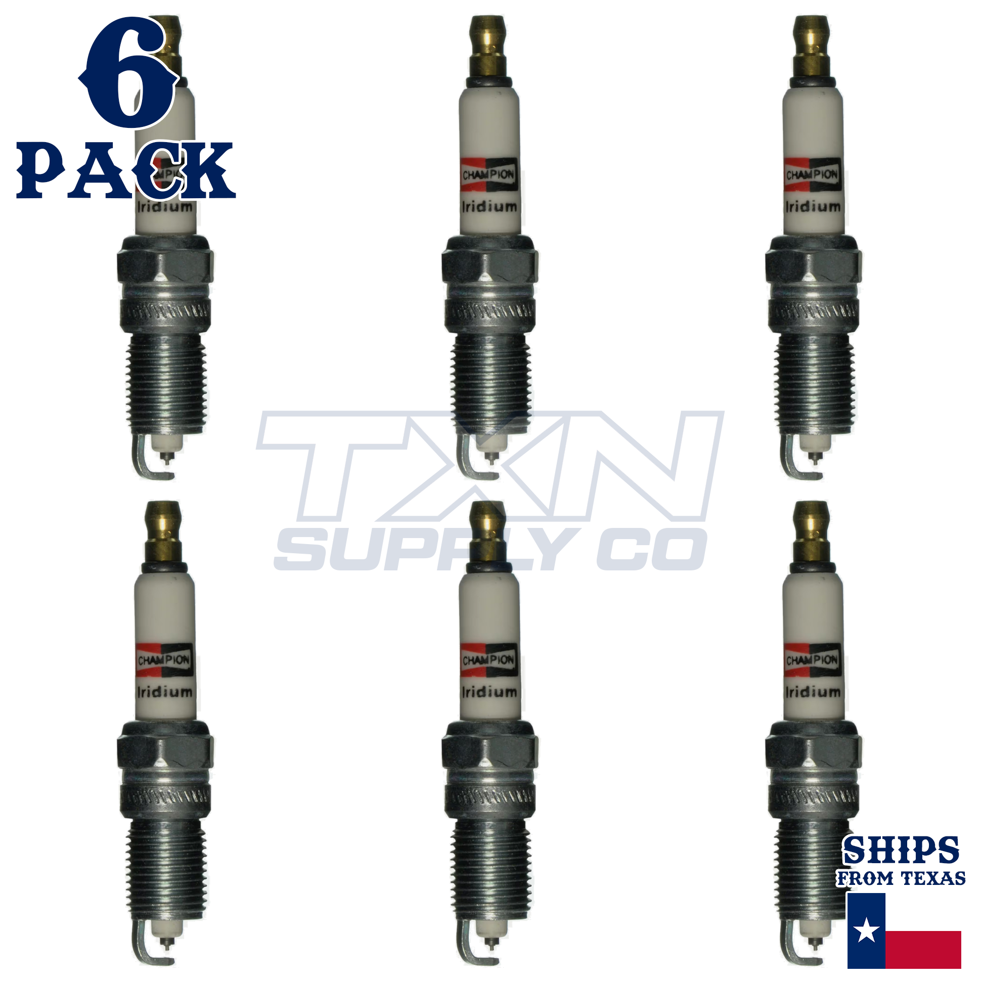 6 Pack Spark Plugs Champion Iridium For 2007-2010 Chevrolet Malibu V6-3.5L - Image 2