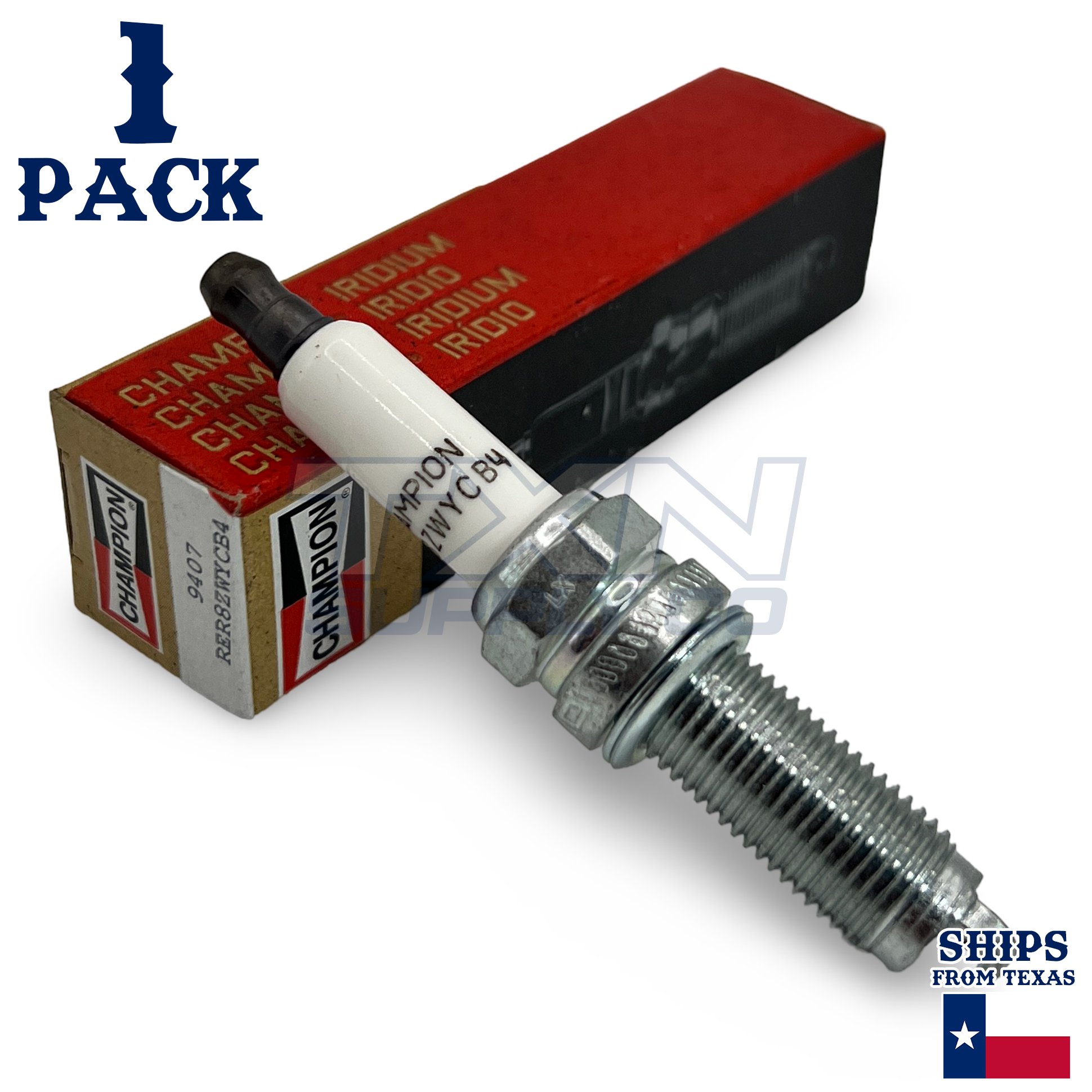 Champion 9407 Iridium Spark Plug RER8ZWYCB4  - 1 Pack -  For 2006-2022 Honda Civic and Honda CR-V