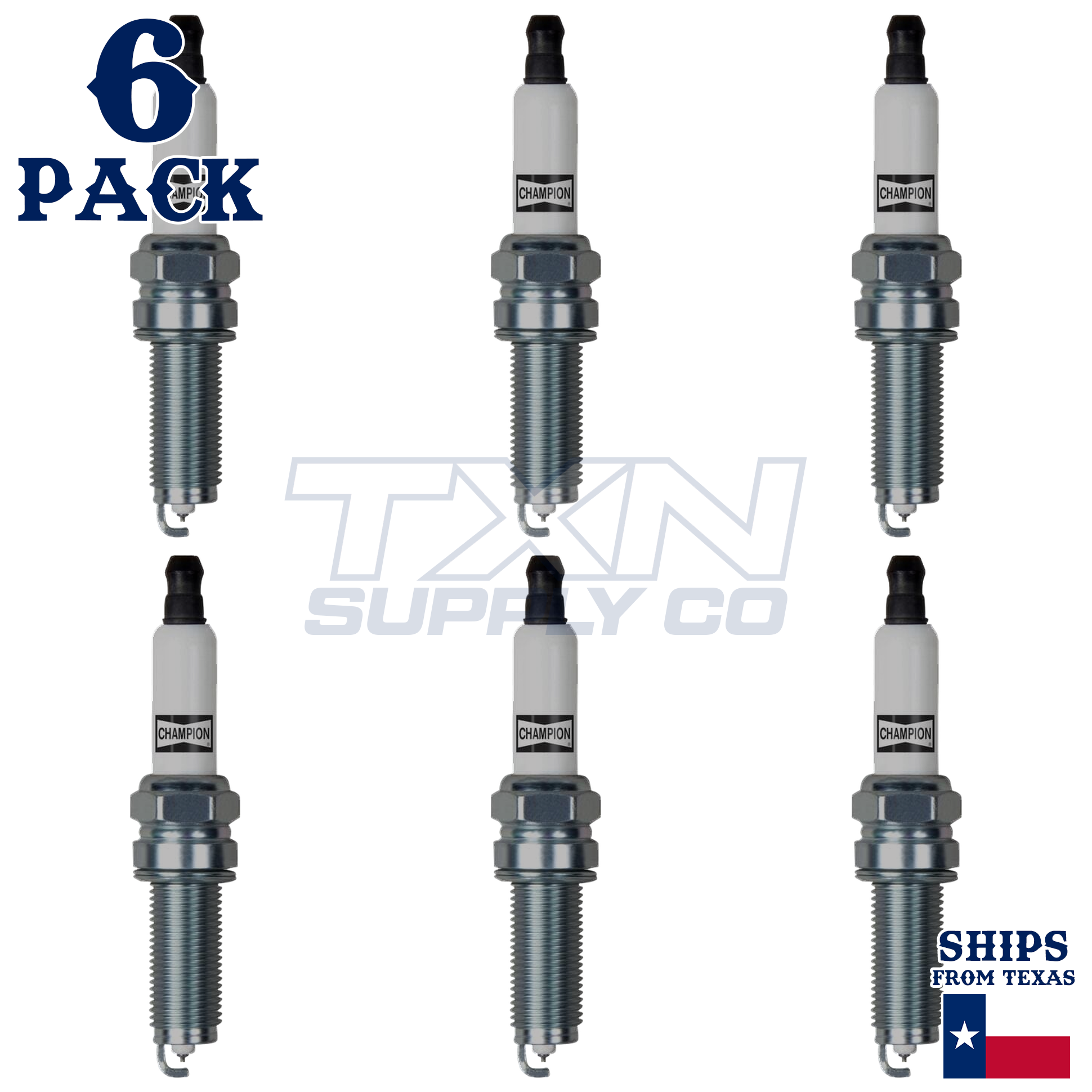 Champion 9407 Spark Plugs 6 Pack - Image 1
