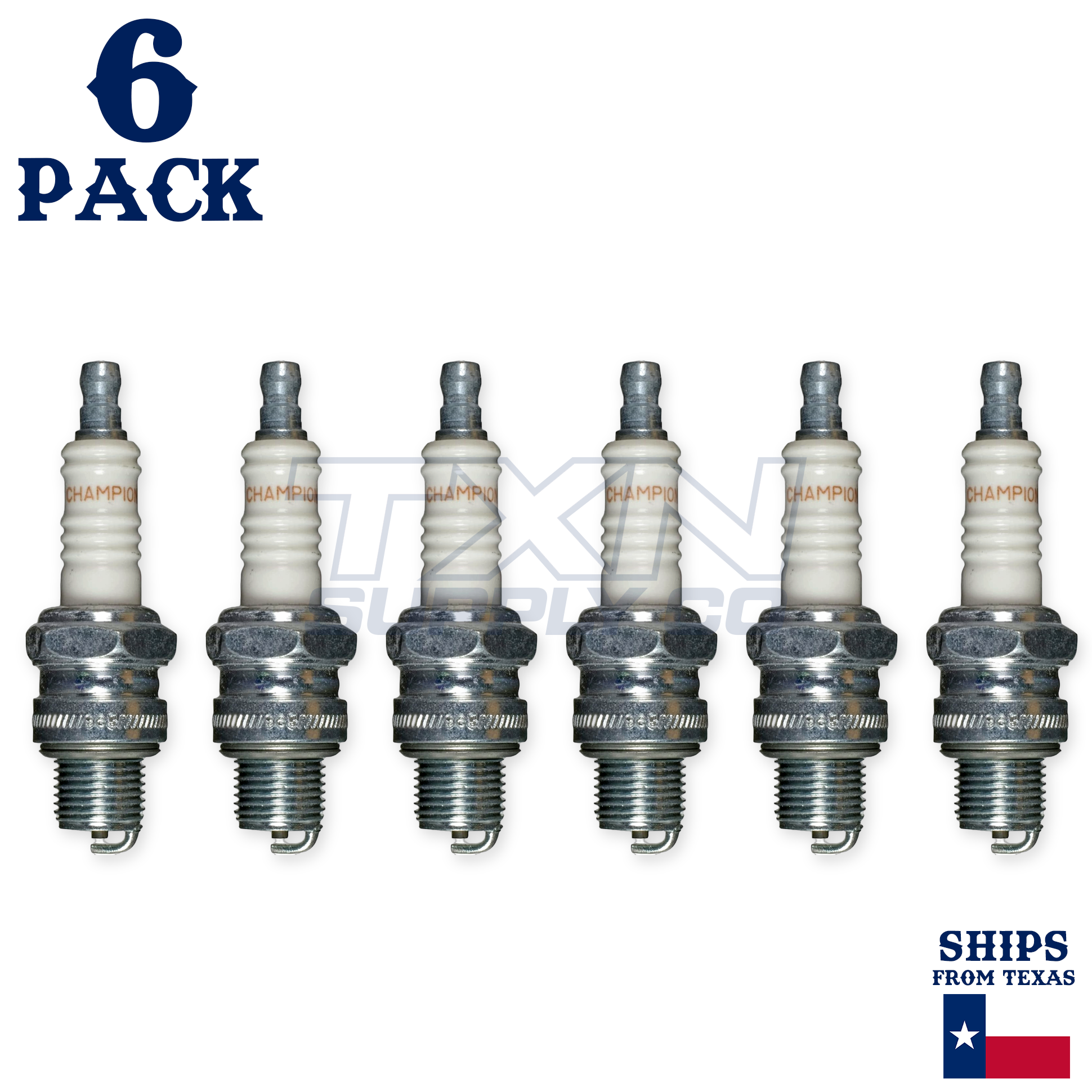 6 PACK Champion QL77CC Boat Engine Spark Plug 941M Mercury 3.0L 200-225-250 - Image 2