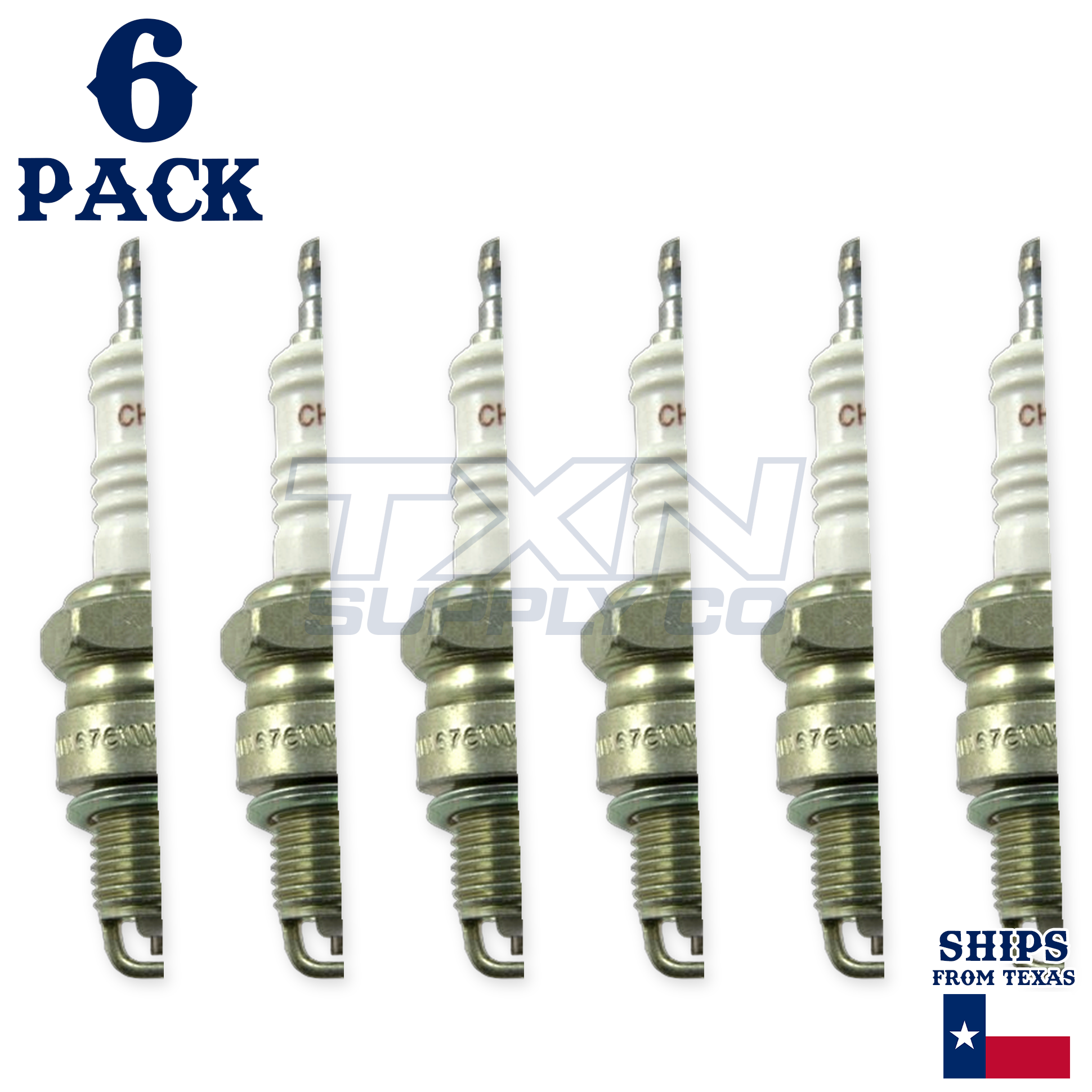 Champion 942M Copper Plus Spark Plugs RV91MC Marine - 6 Pack - Image 2