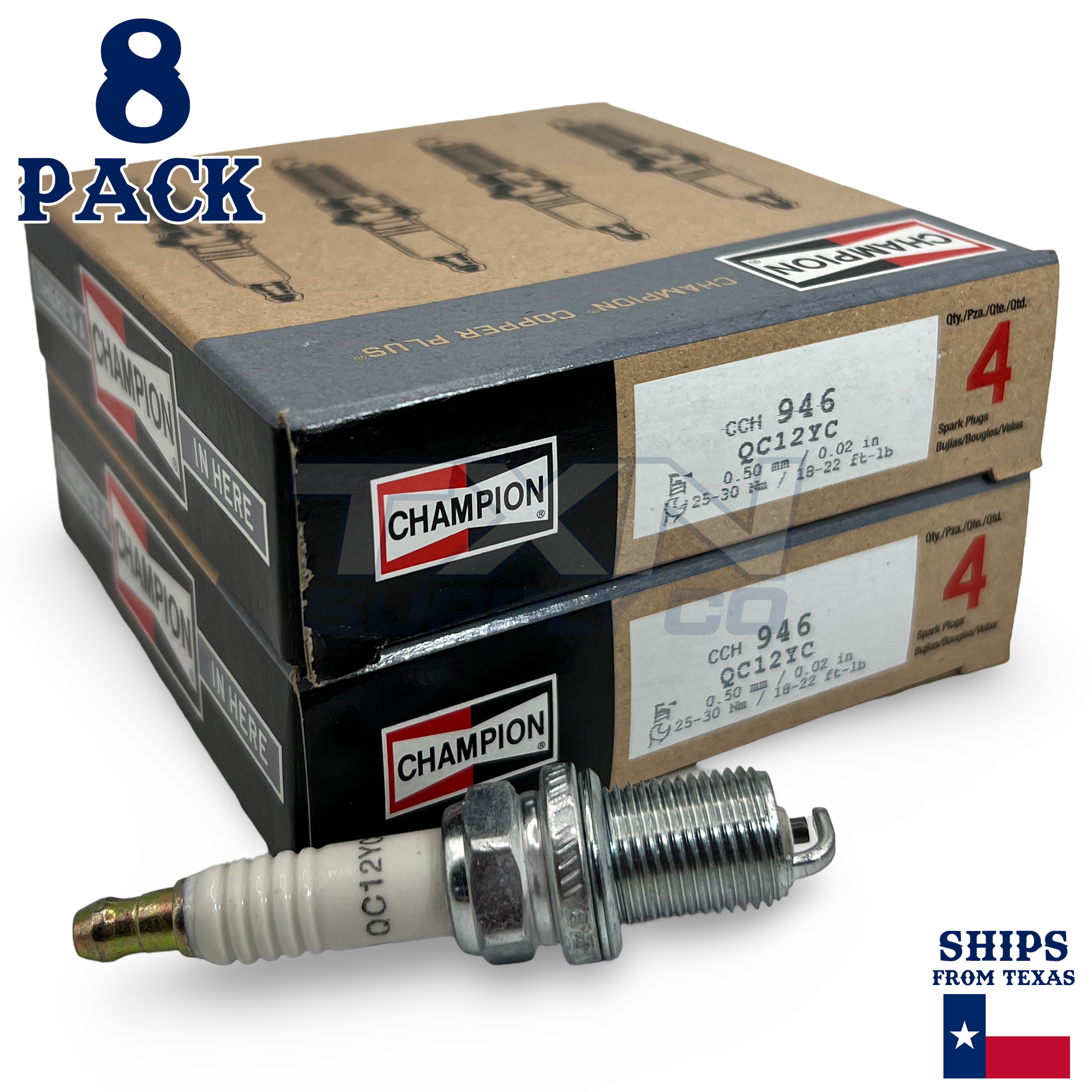 Champion 946 Spark Plugs 8 Pack - Image 1