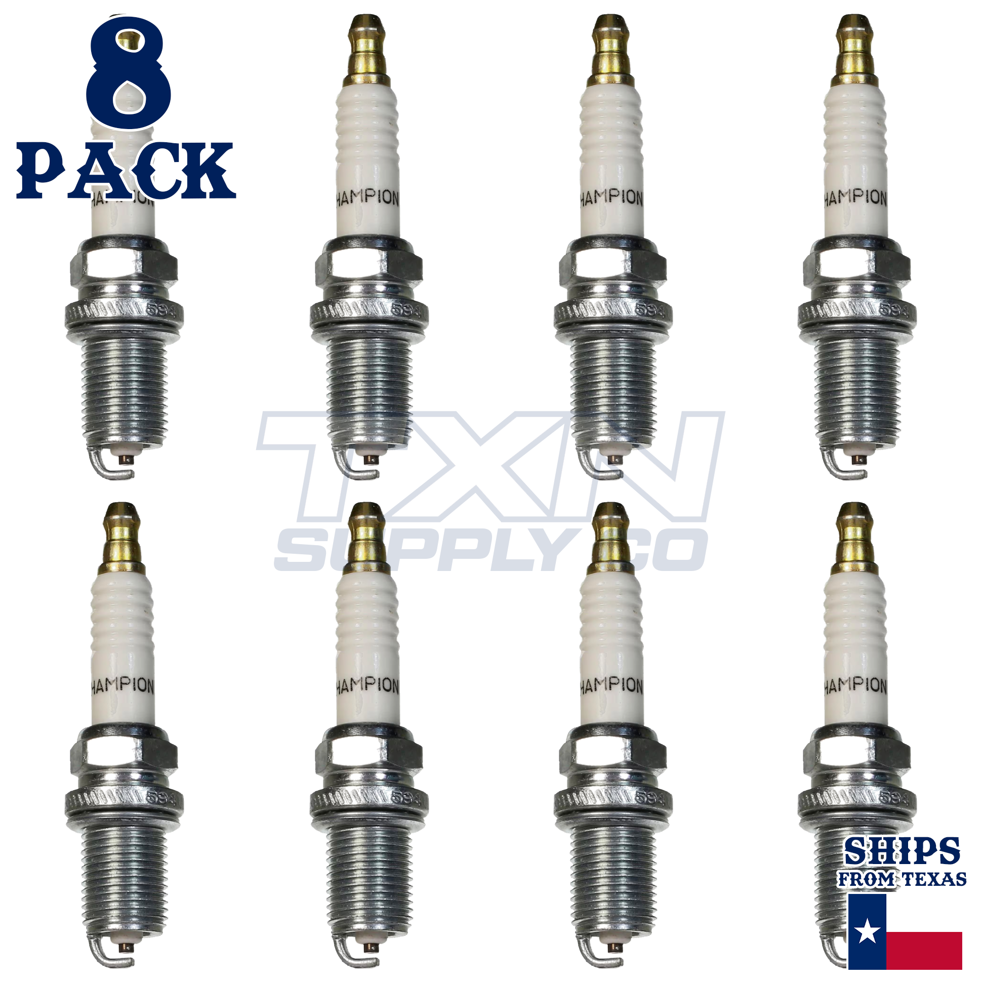 Champion 946 Copper Spark Plug QC12YC - 8 Pack - Image 1