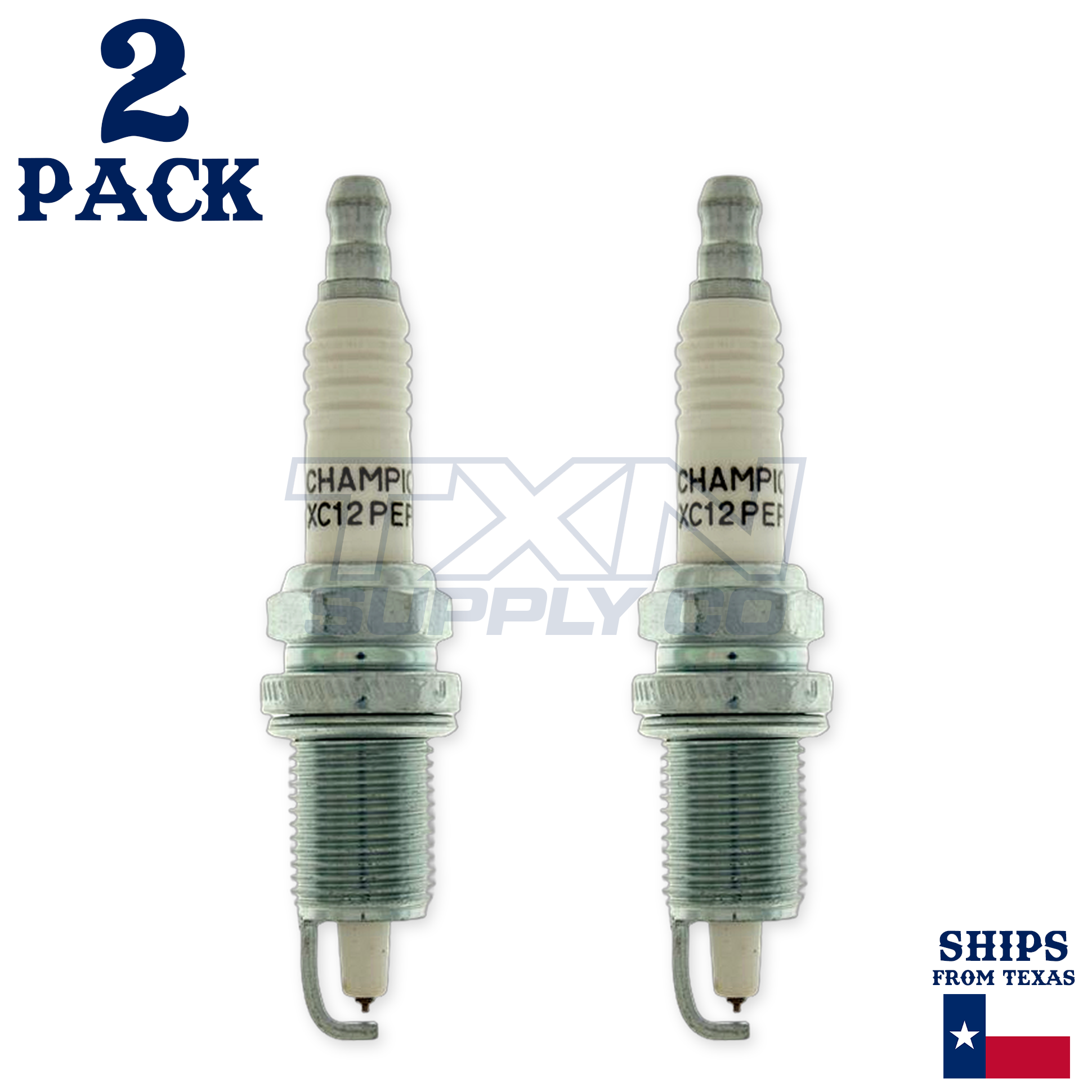 Champion New Copper Plus Small Engine 955M Spark Plug Set of 2 XC12PEPB - Image 2