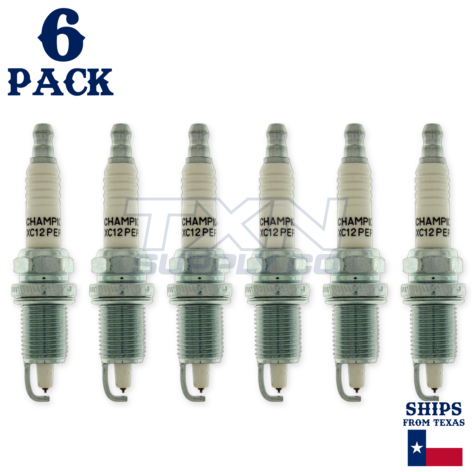 Champion New Copper Plus Small Engine 955M Spark Plug Set of 6 XC12PEPB - Image 2