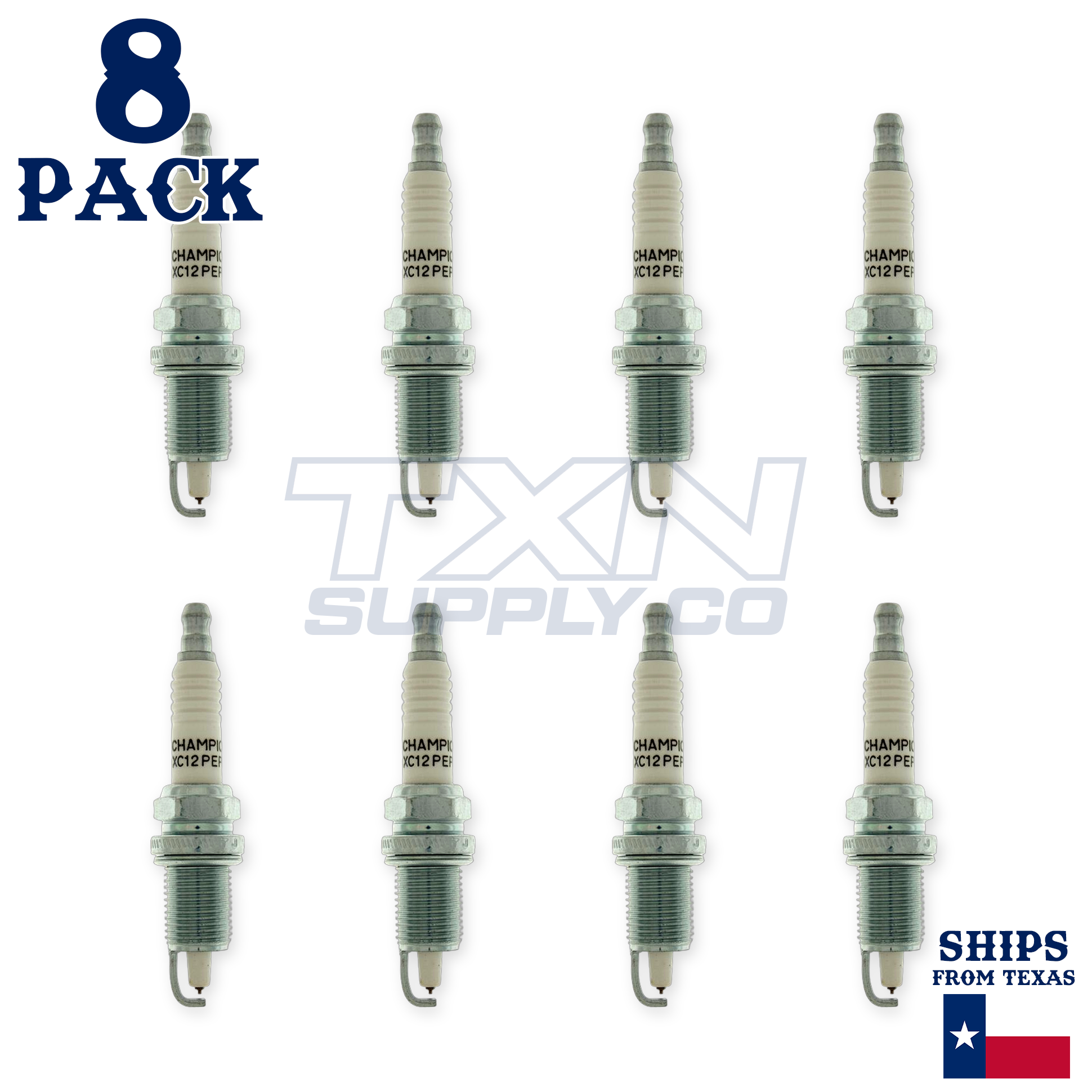 Champion 955M Double Platinum Spark Plugs XC12PEPB - 8 Pack - Image 2