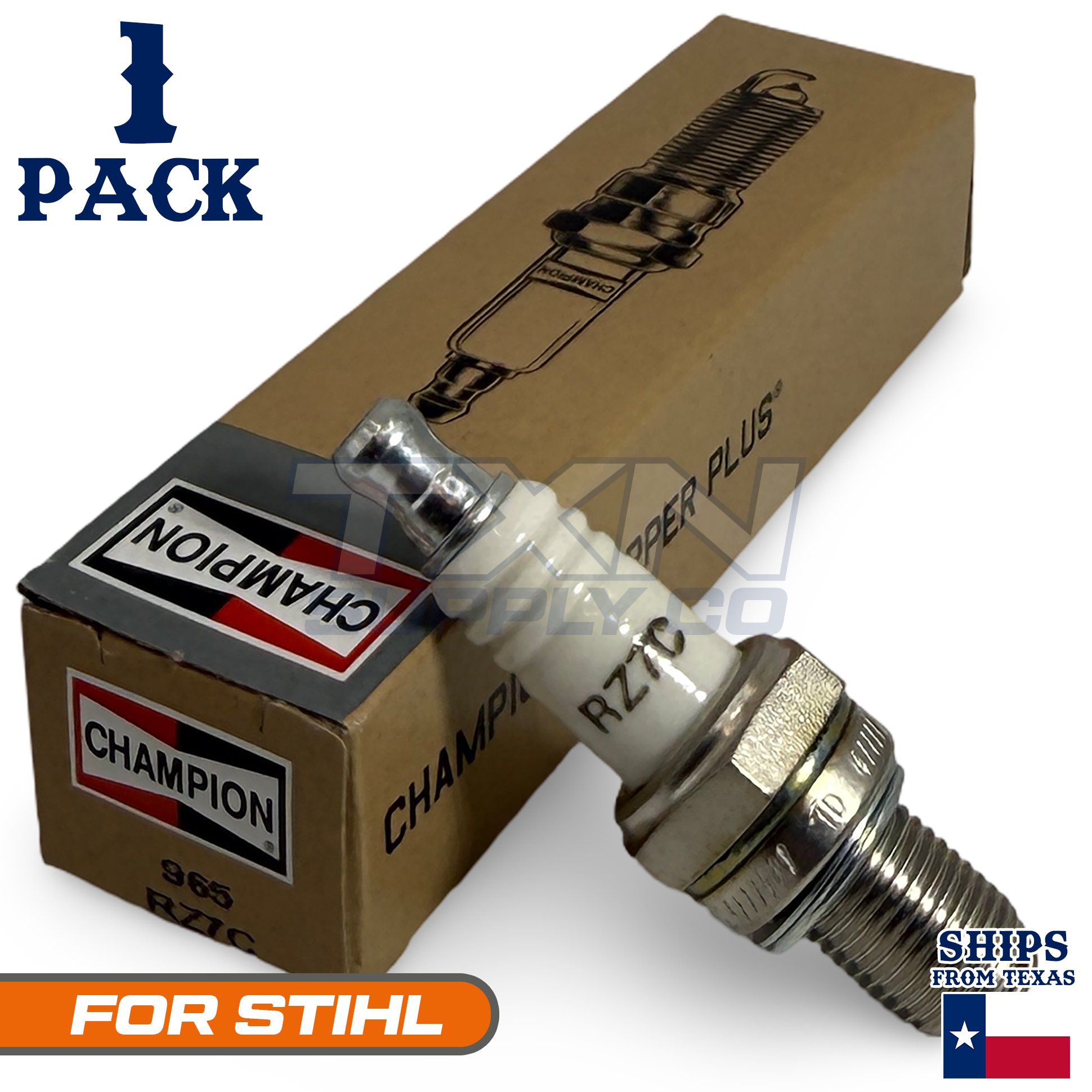 1 Pack Champion Spark Plug - For STIHL FS 65 Trimmer Cutter - Image 1