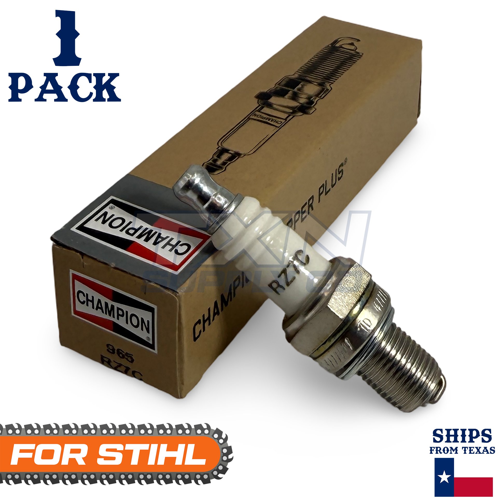 1 Pack Champion Spark Plug - For MS251 Stihl Chainsaw - Image 1