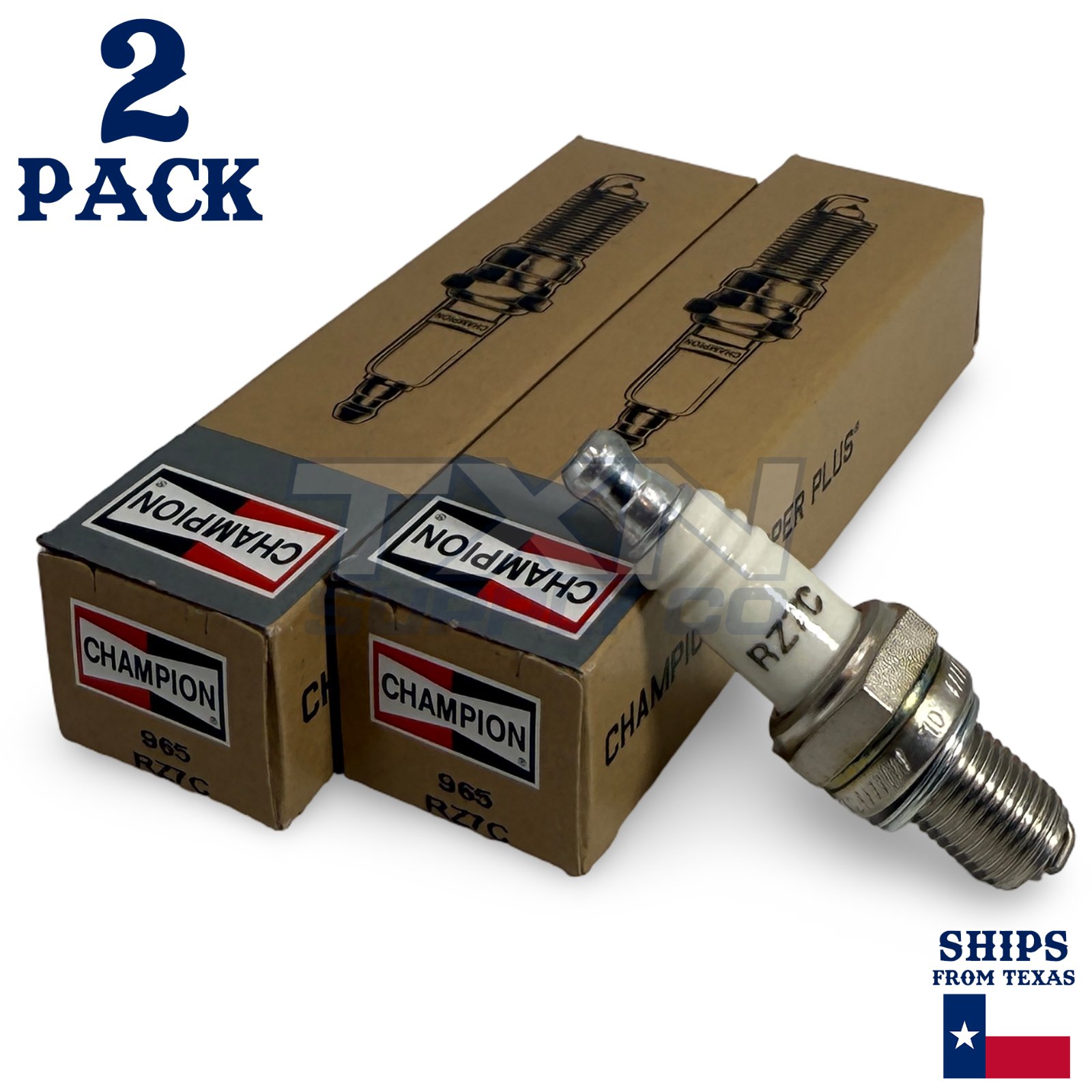 2 Pack Champion Spark Plug - For STIHL FS 55 2-Mix (1.0hp) Trimmer Cutter - Image 1