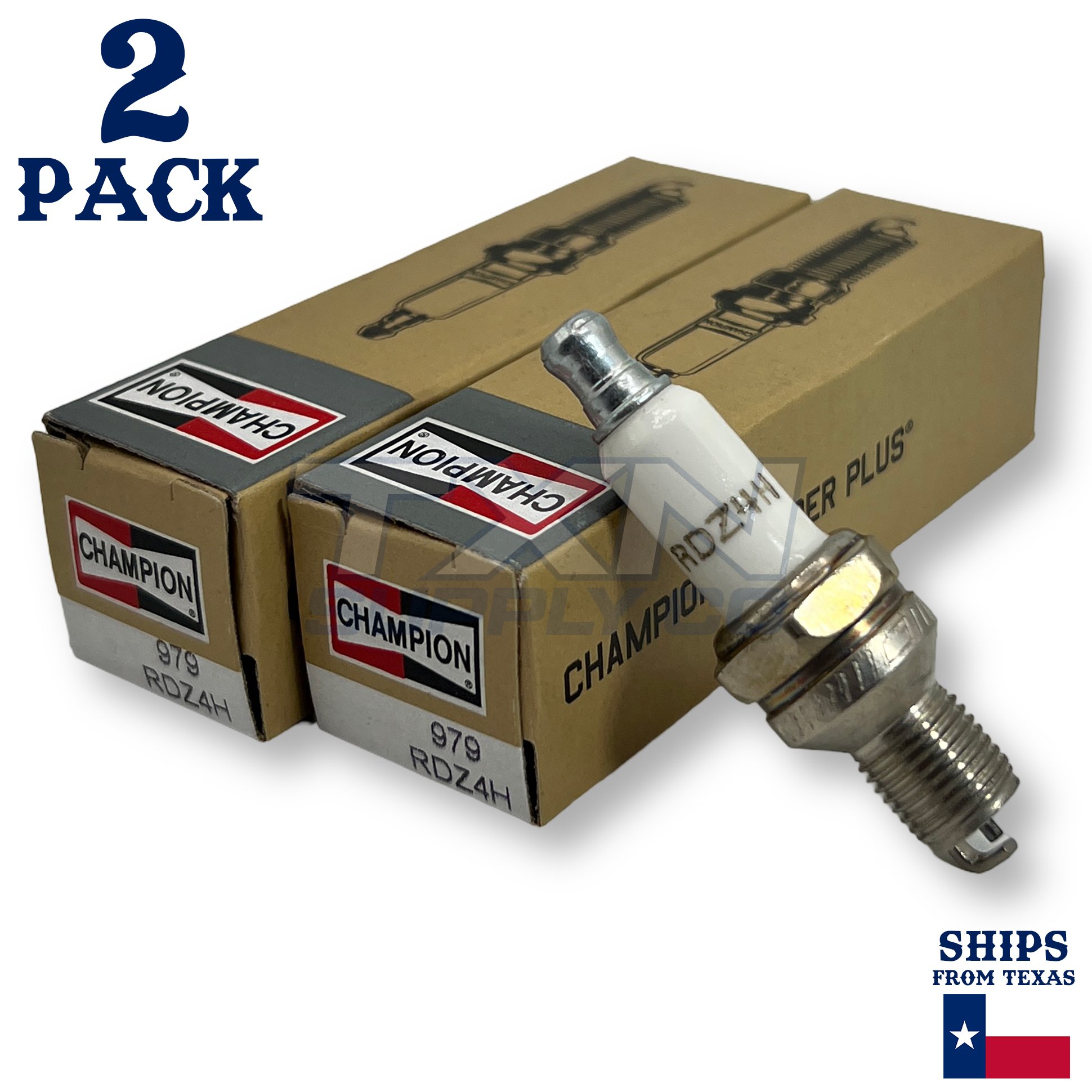 Champion 979 Copper Plus Spark Plug RDZ4H - 2 Pack - Image 1