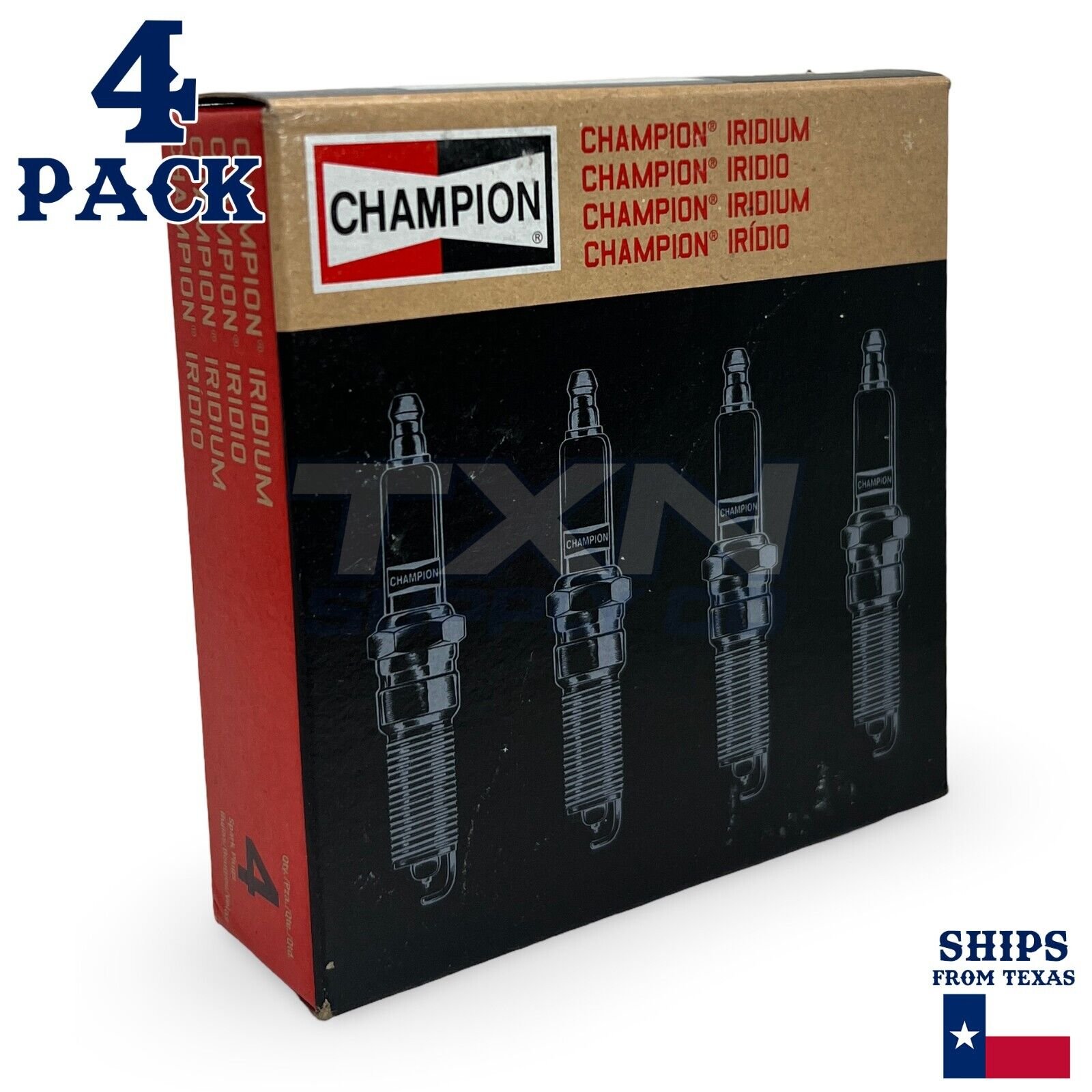 Champion 9809 Iridium Spark Plug QC8WEP - 4 Pack - Image 1