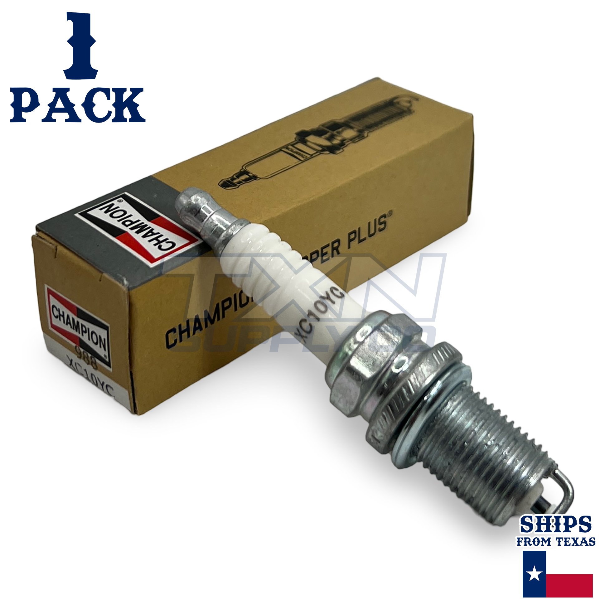 Champion 988 Copper Plus Spark Plug XC10YC - 1 Pack - Small Engine - Image 1