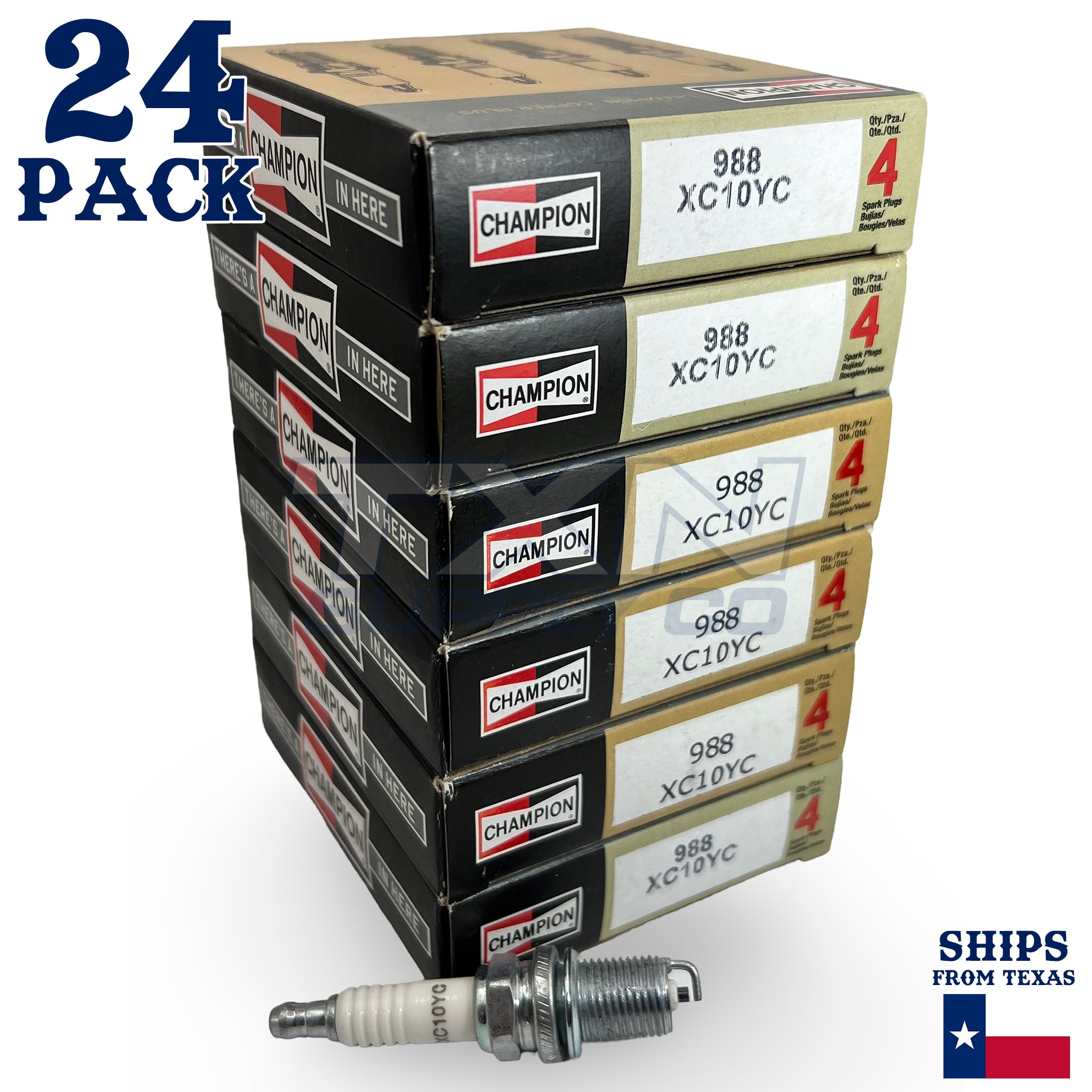 Champion 988 988S Copper Plus Spark Plug XC10YC - 24 Pack - Shop Pack