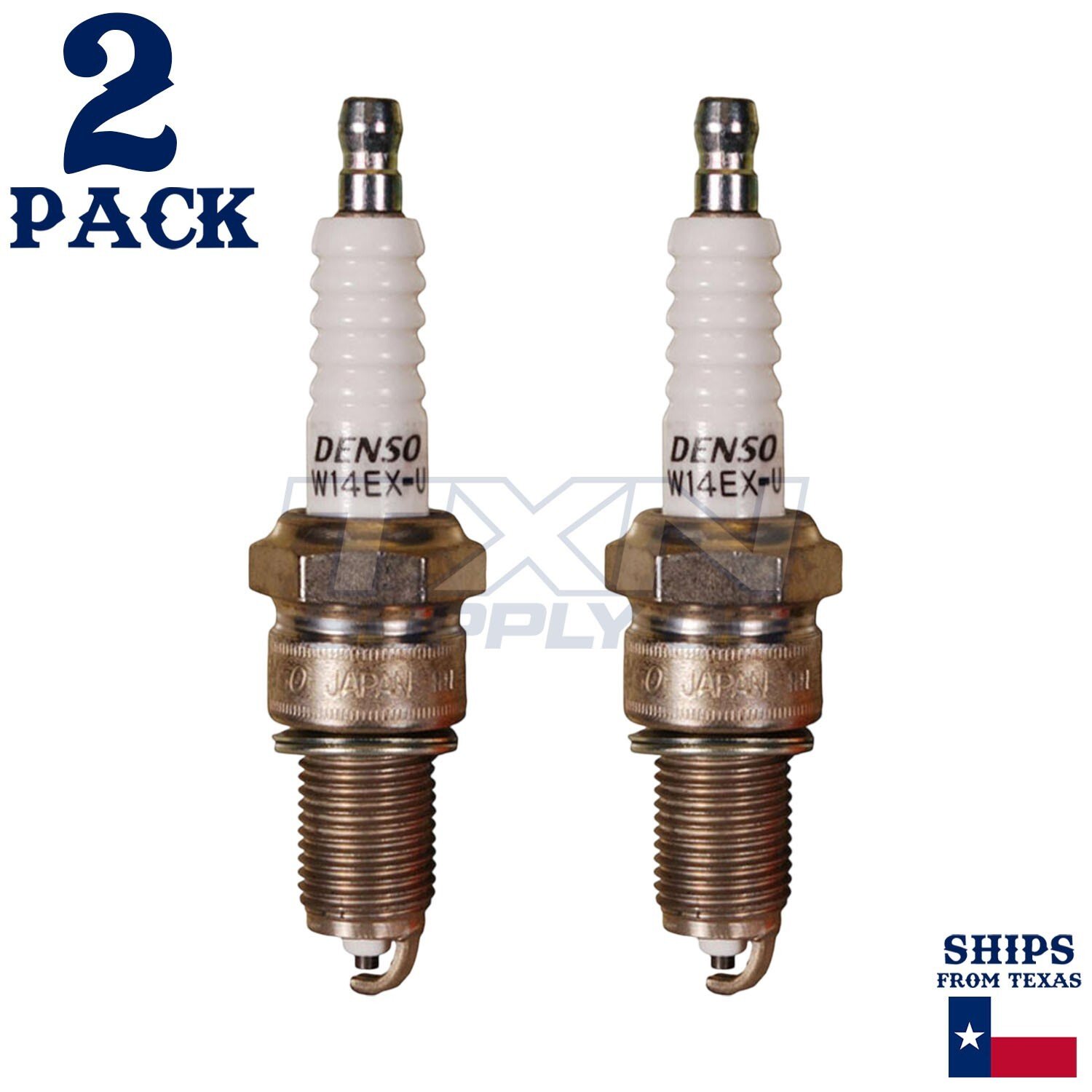 2 Pack Denso 3011 Standard Spark Plugs W14EX-U - Image 1