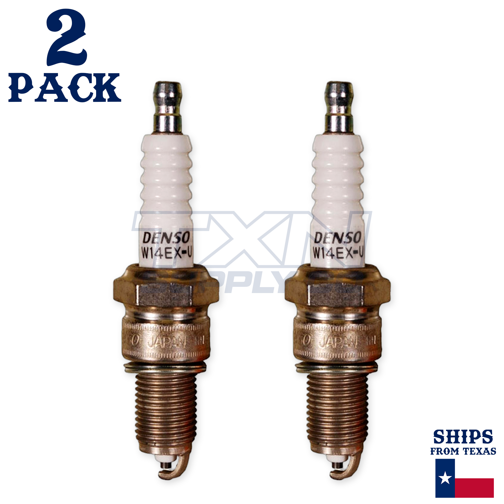 2 Pack Denso 3011 Standard Spark Plugs W14EX-U - Image 2