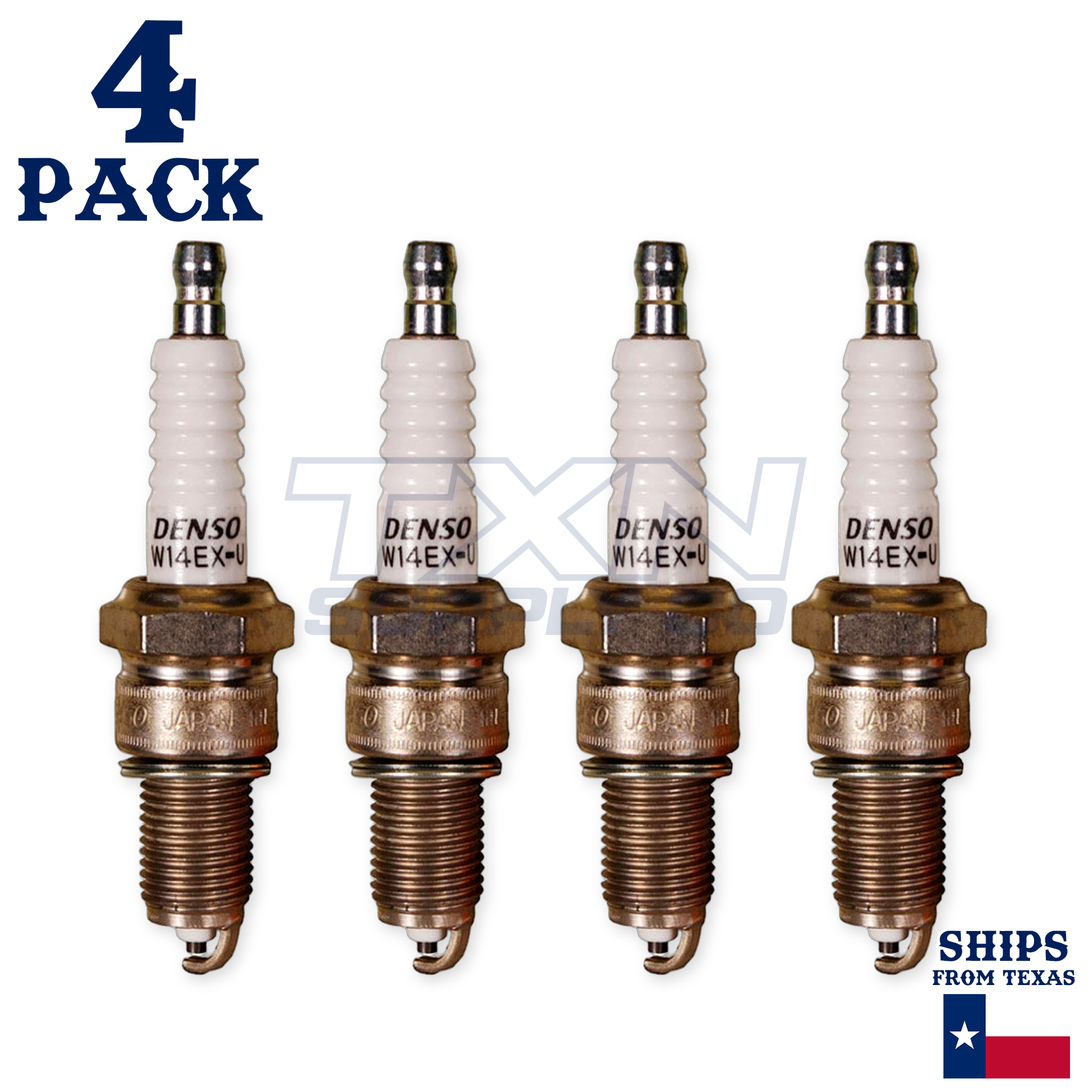 DENSO STANDARD Spark Plugs W14EXU 3011 Set of 4 - Image 2