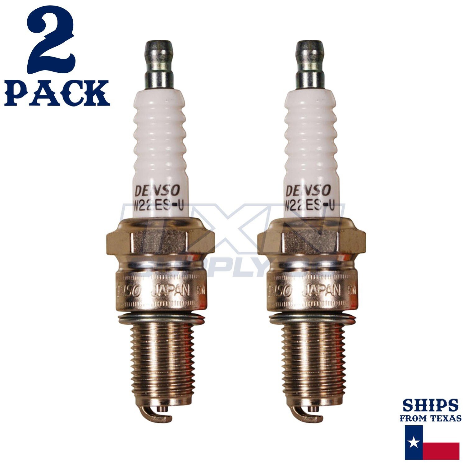 2 Pack Denso 3093 Standard Spark Plugs W22ES-U - Image 1