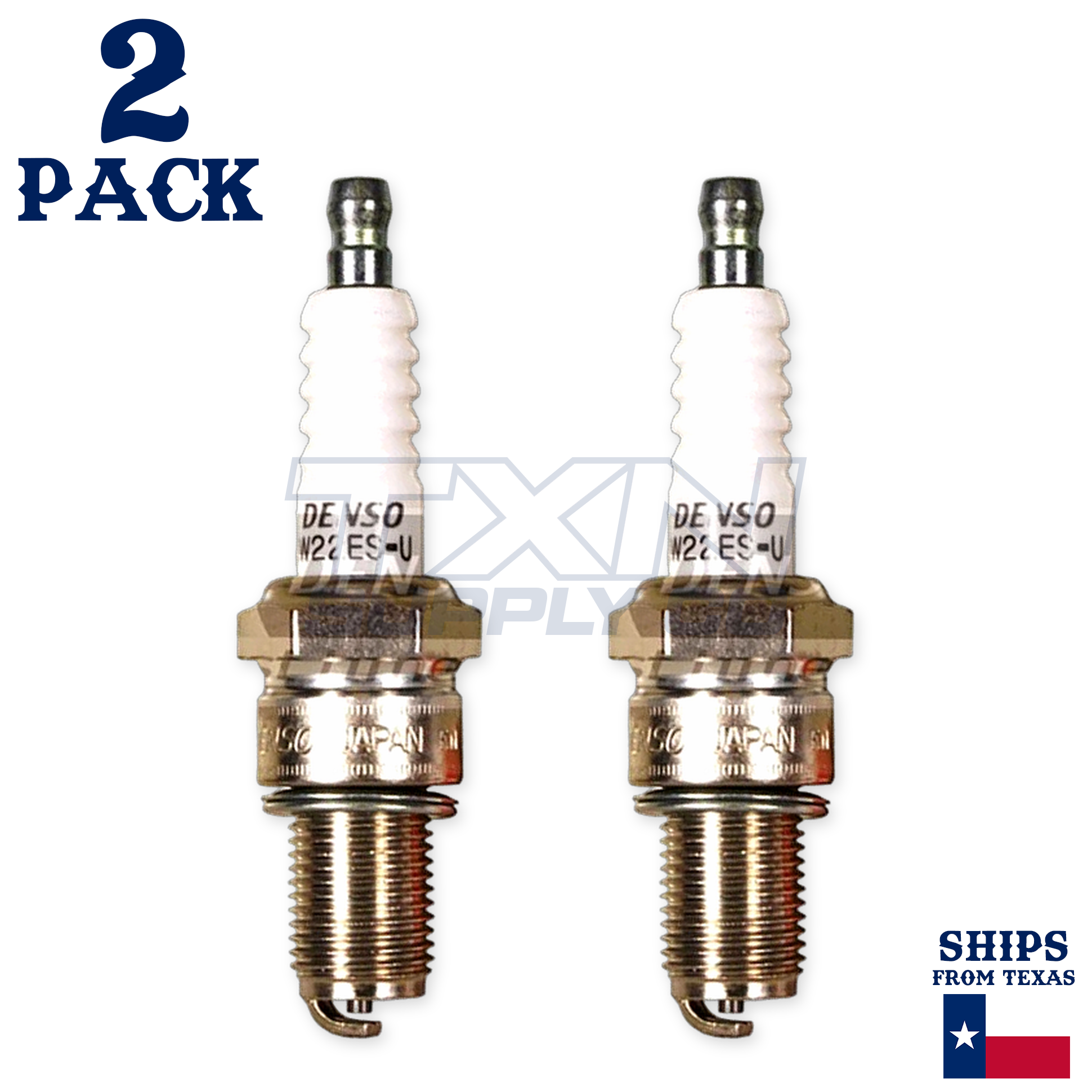 2 Pack Denso 3093 Standard Spark Plugs W22ES-U - Image 2