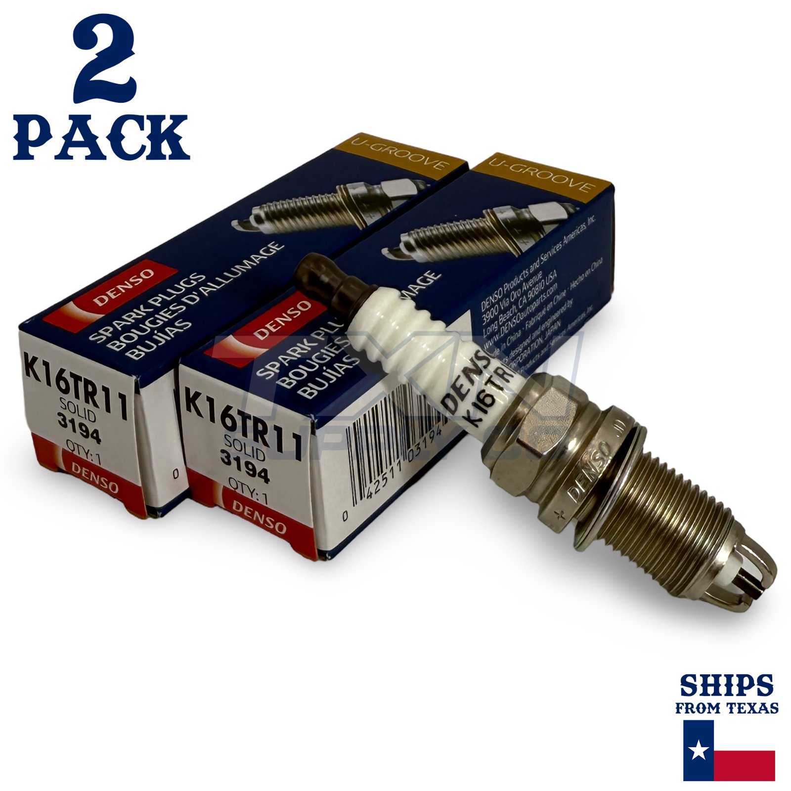 2 Pack DENSO 3194 Standard Spark Plugs for K16TR11 94859009 94856823 - Image 1