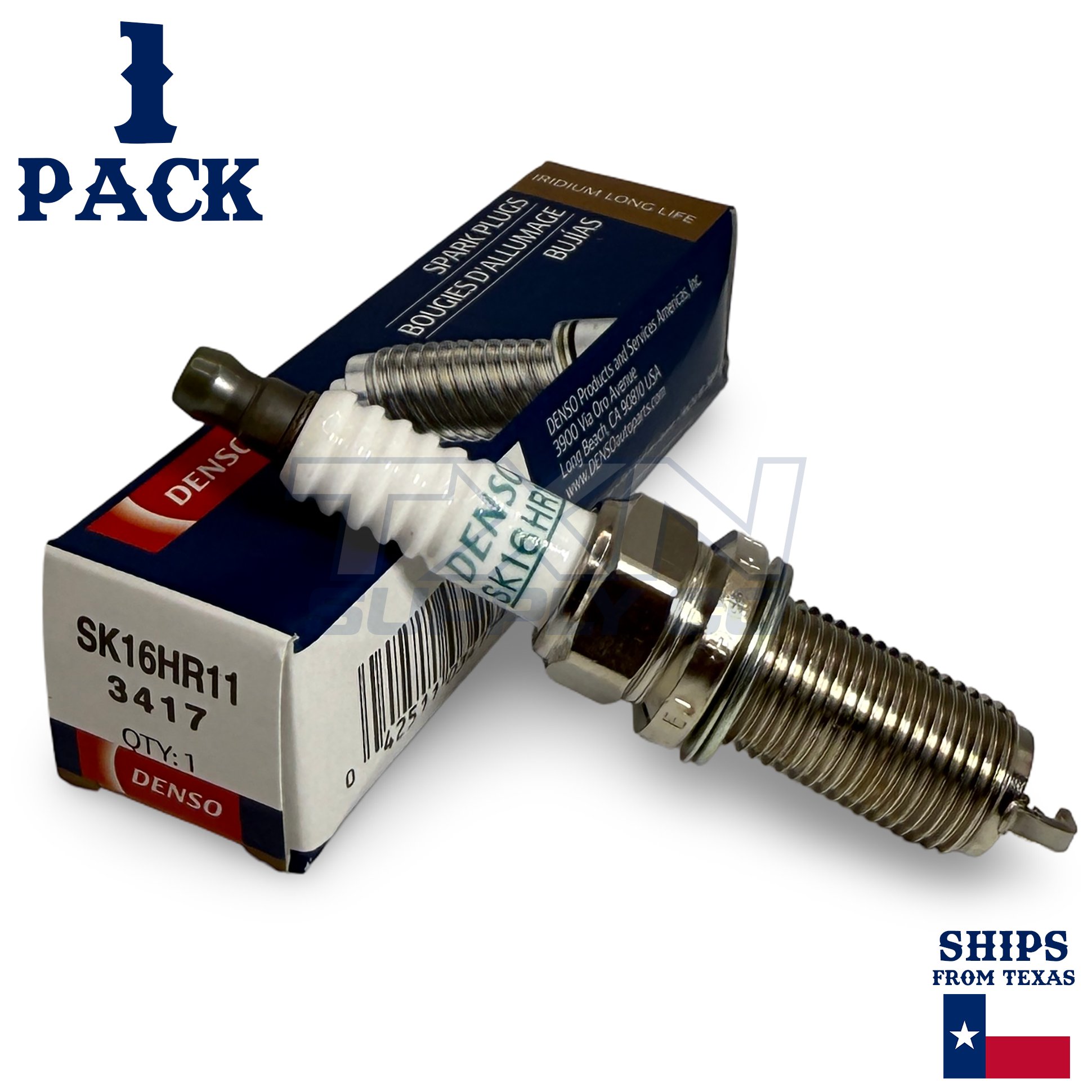 1 Pack Denso 3417 Iridium Long Life Spark Plug SK16HR11 - Image 1